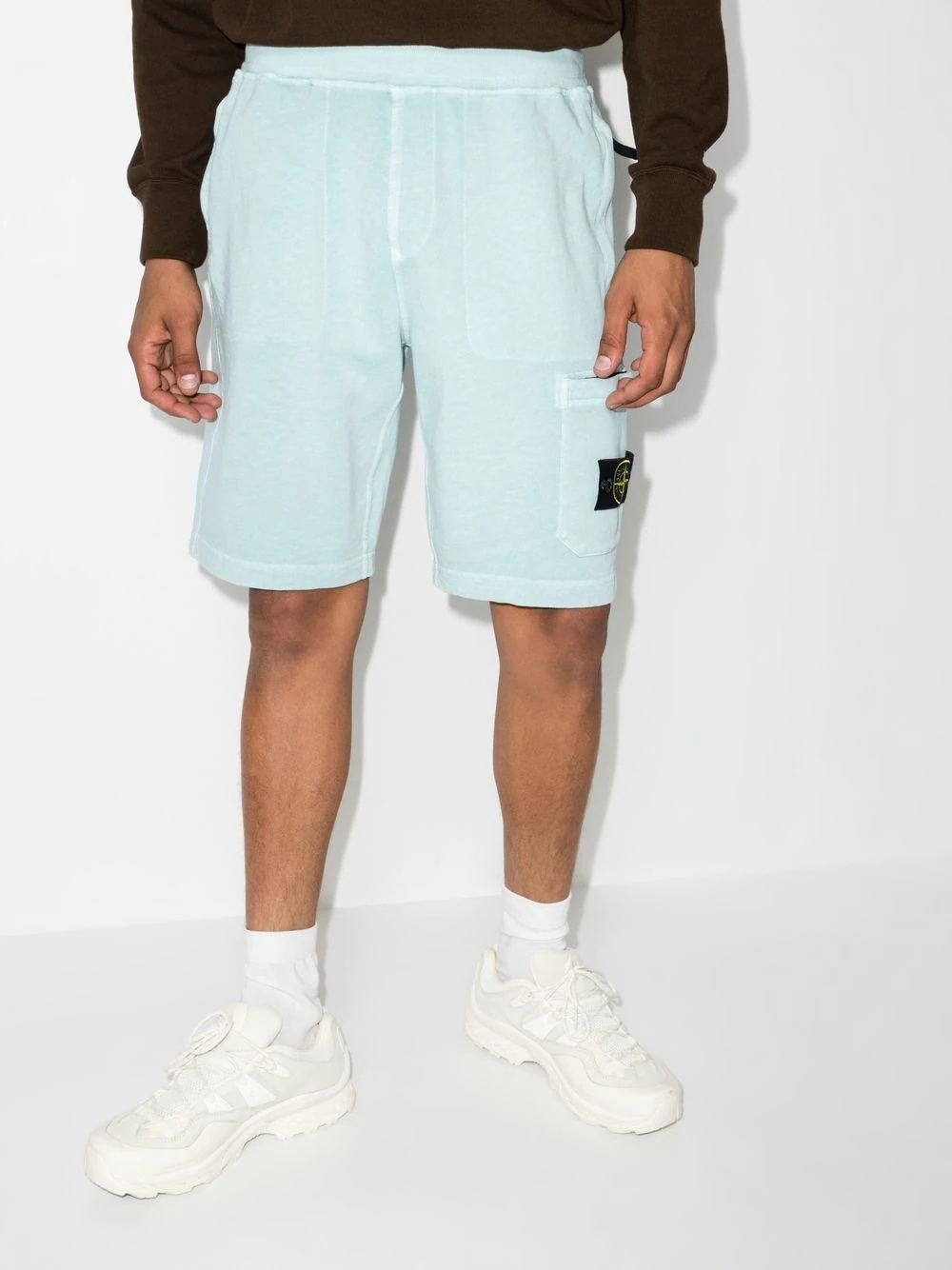 logo-patch track shorts - 2