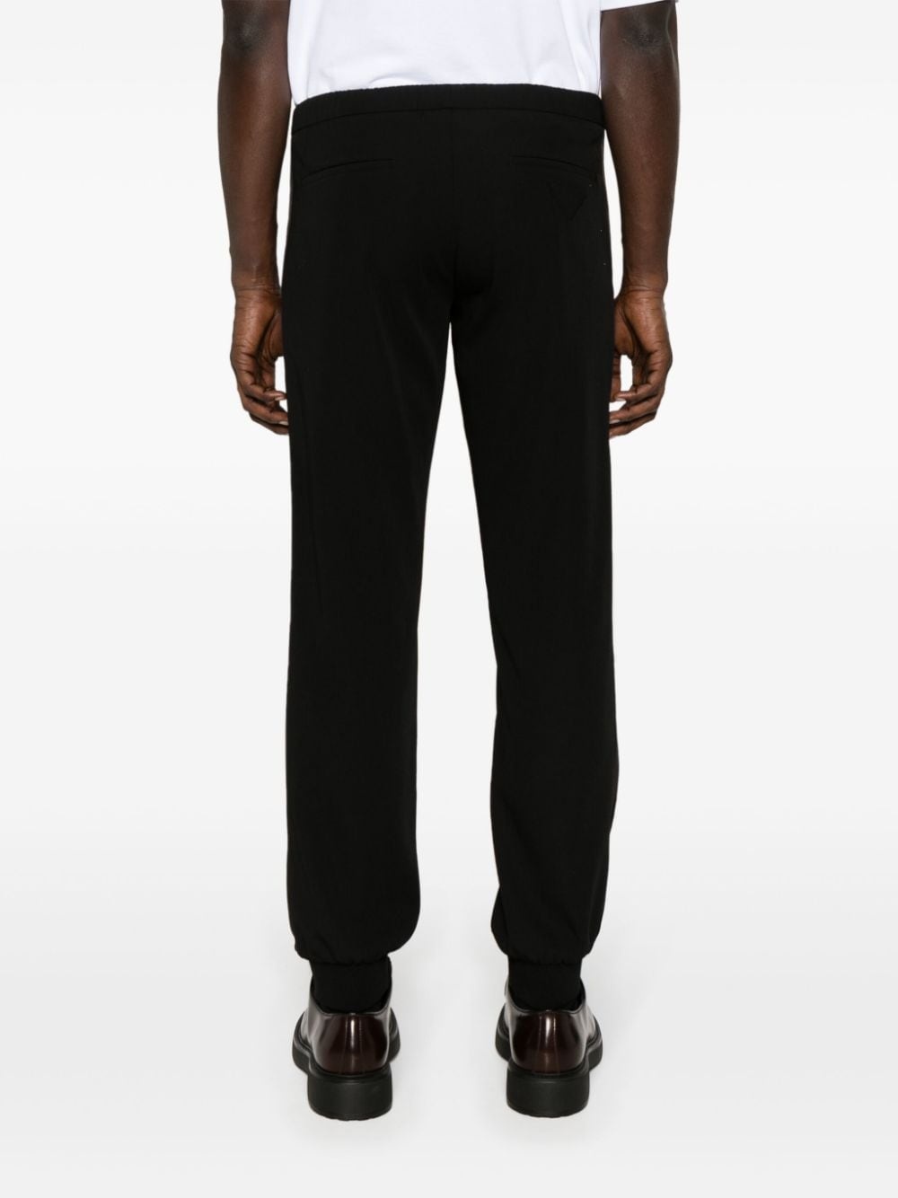 drawstring-waist tapered trousers - 4