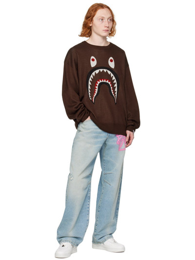 A BATHING APE® Brown Shark Sweater outlook