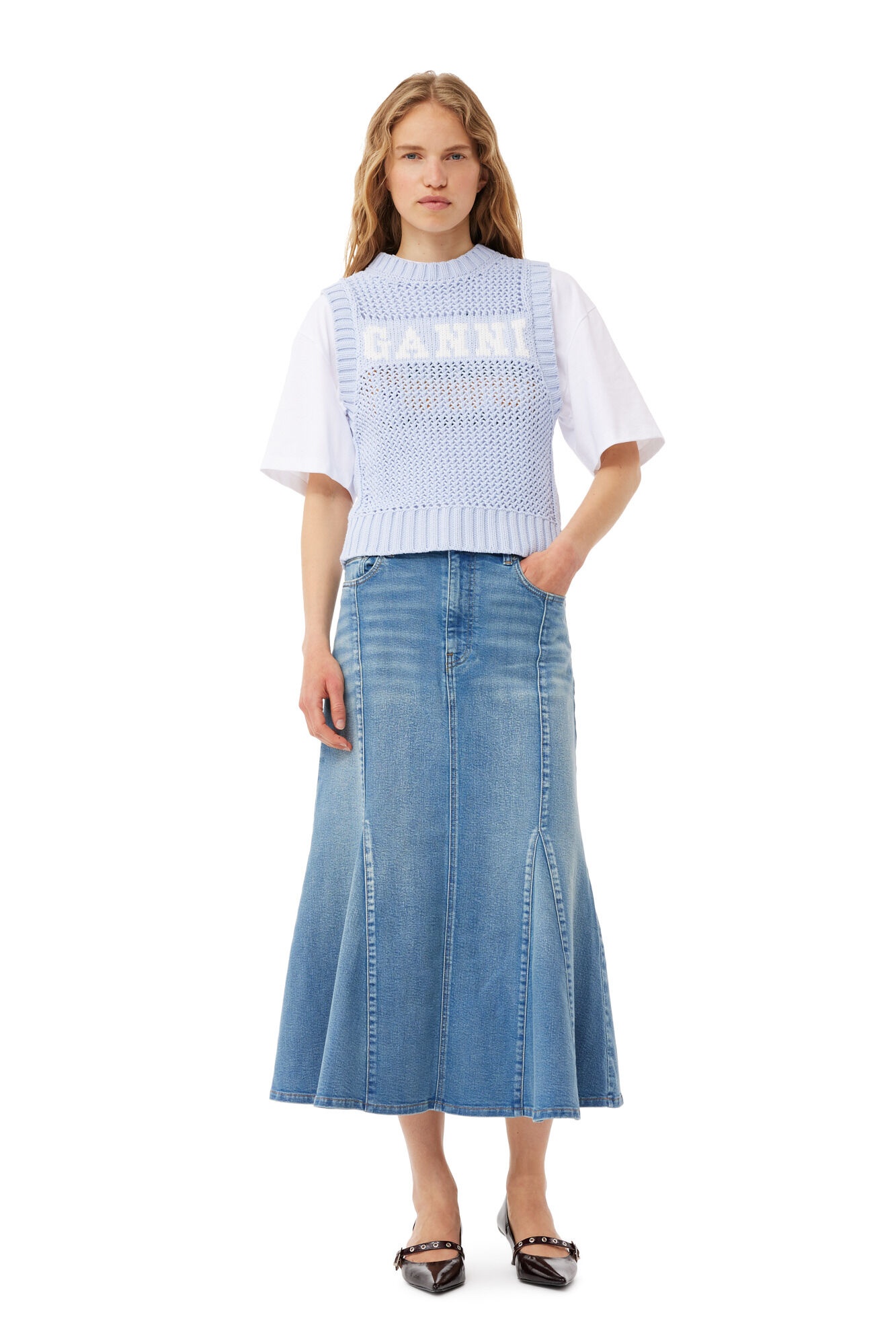 BLUE COTTON ROPE VEST - 4