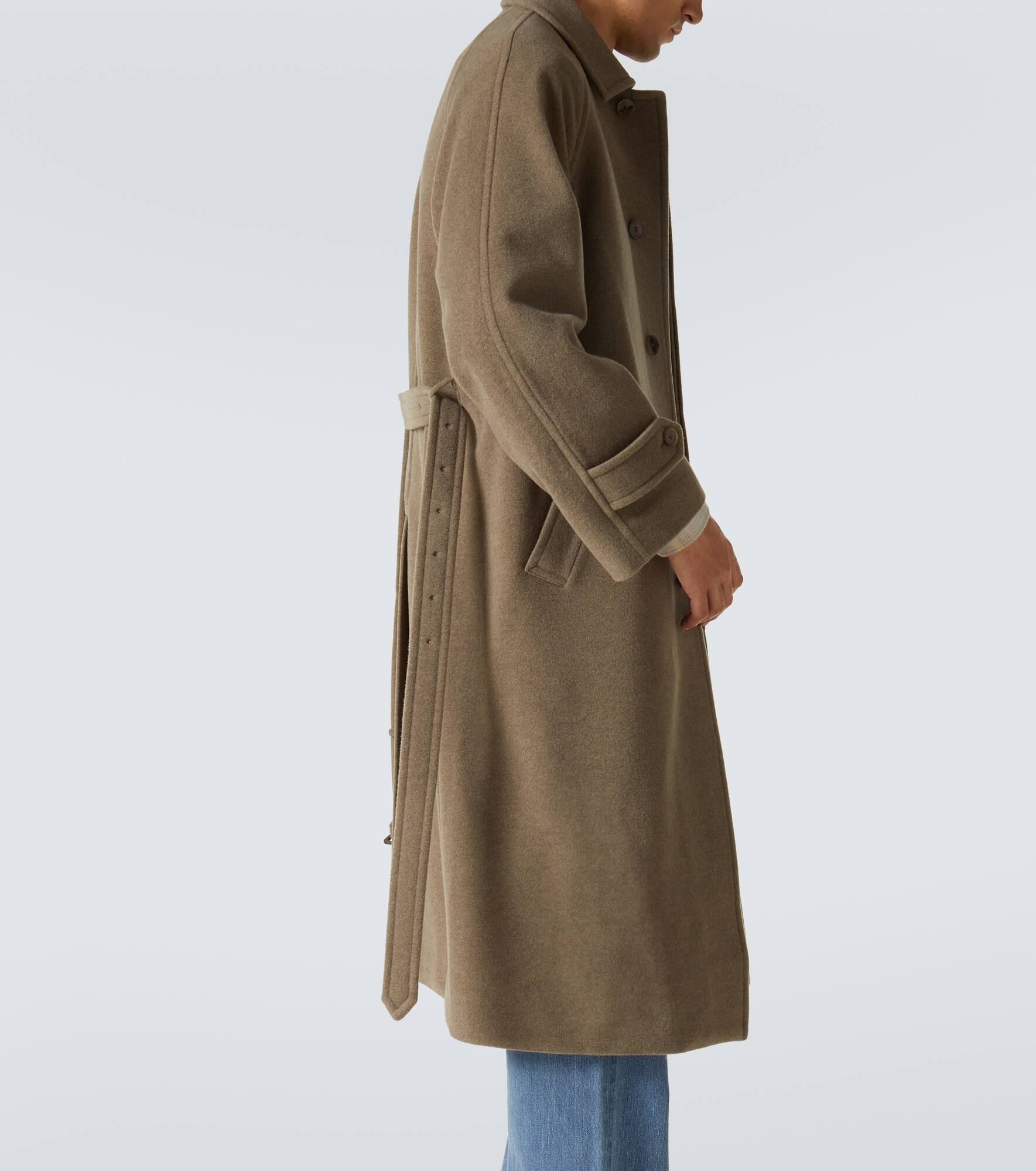 AURALEE Belted wool coat | REVERSIBLE