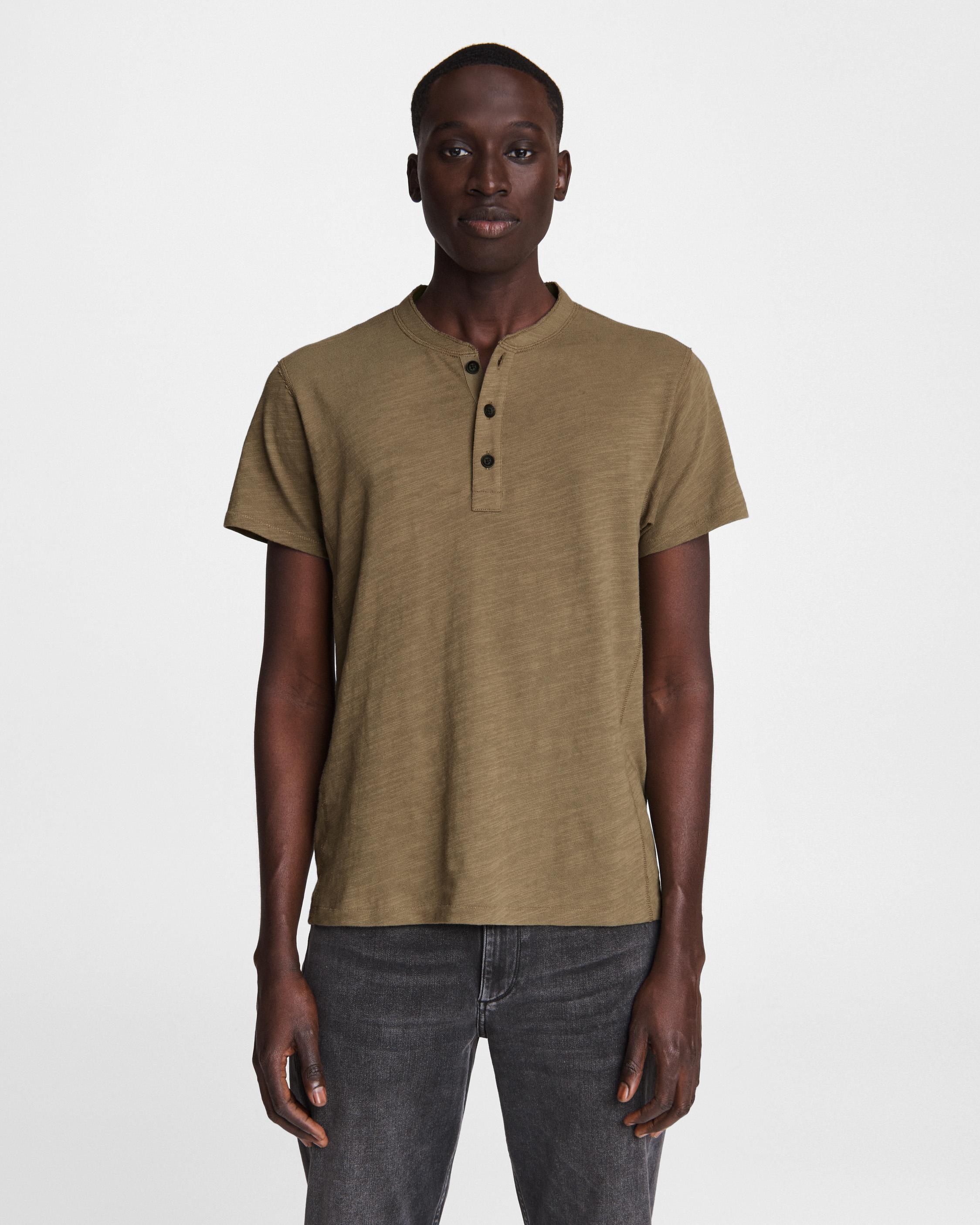 Classic Short Sleeve Henley
Cotton T-Shirt - 1