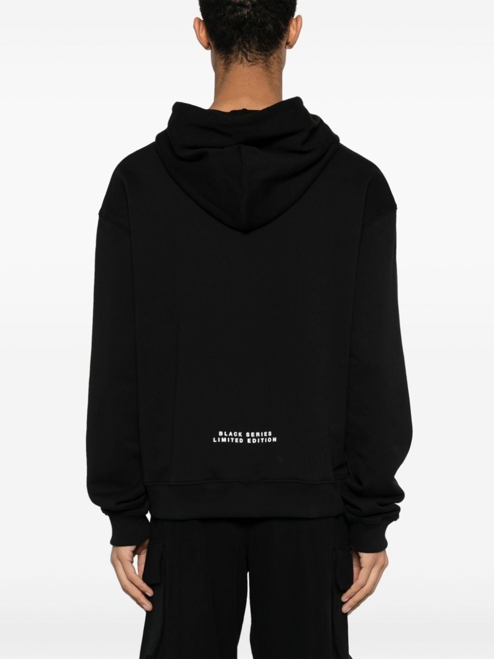 face-print cotton hoodie - 4