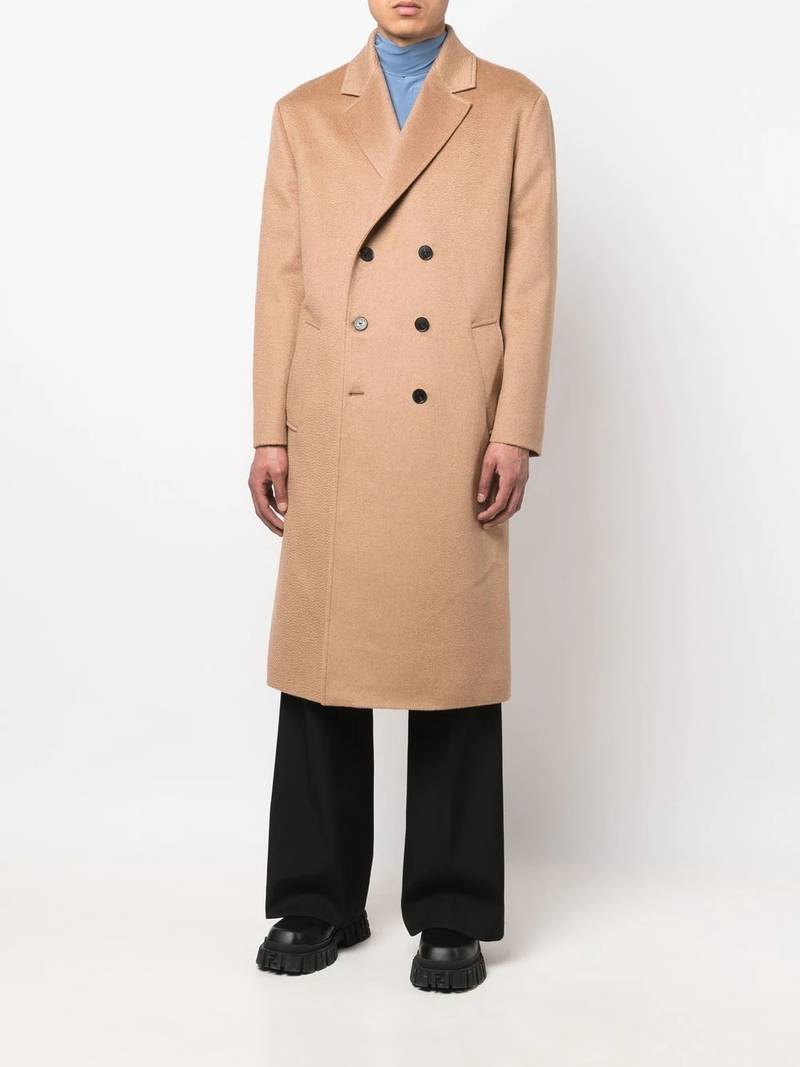 Valentino notched lapels double-breasted coat outlook