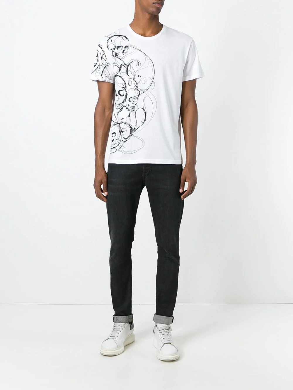 skull print T-shirt - 2