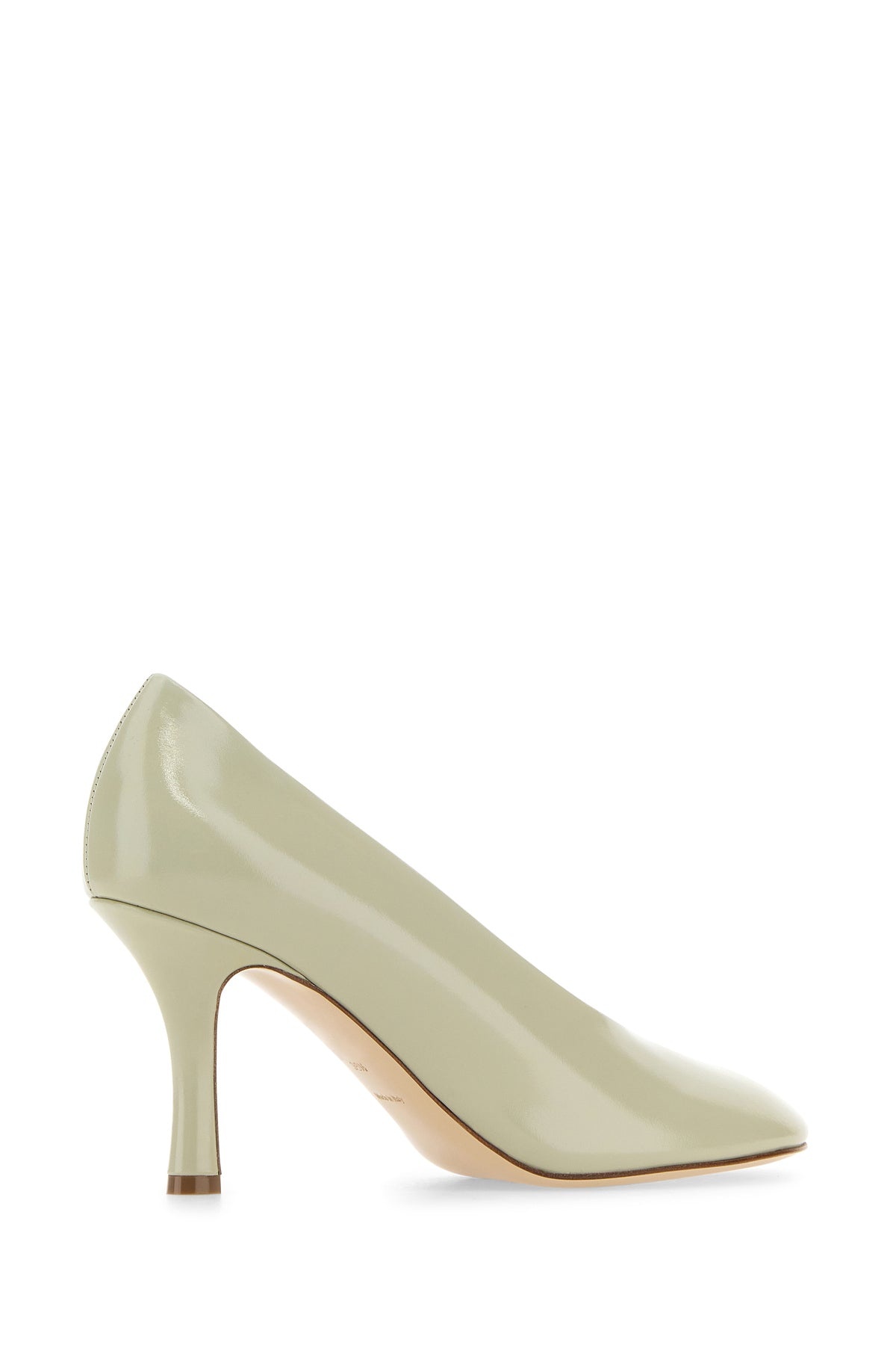 Dove grey leather Baby pumps - 3