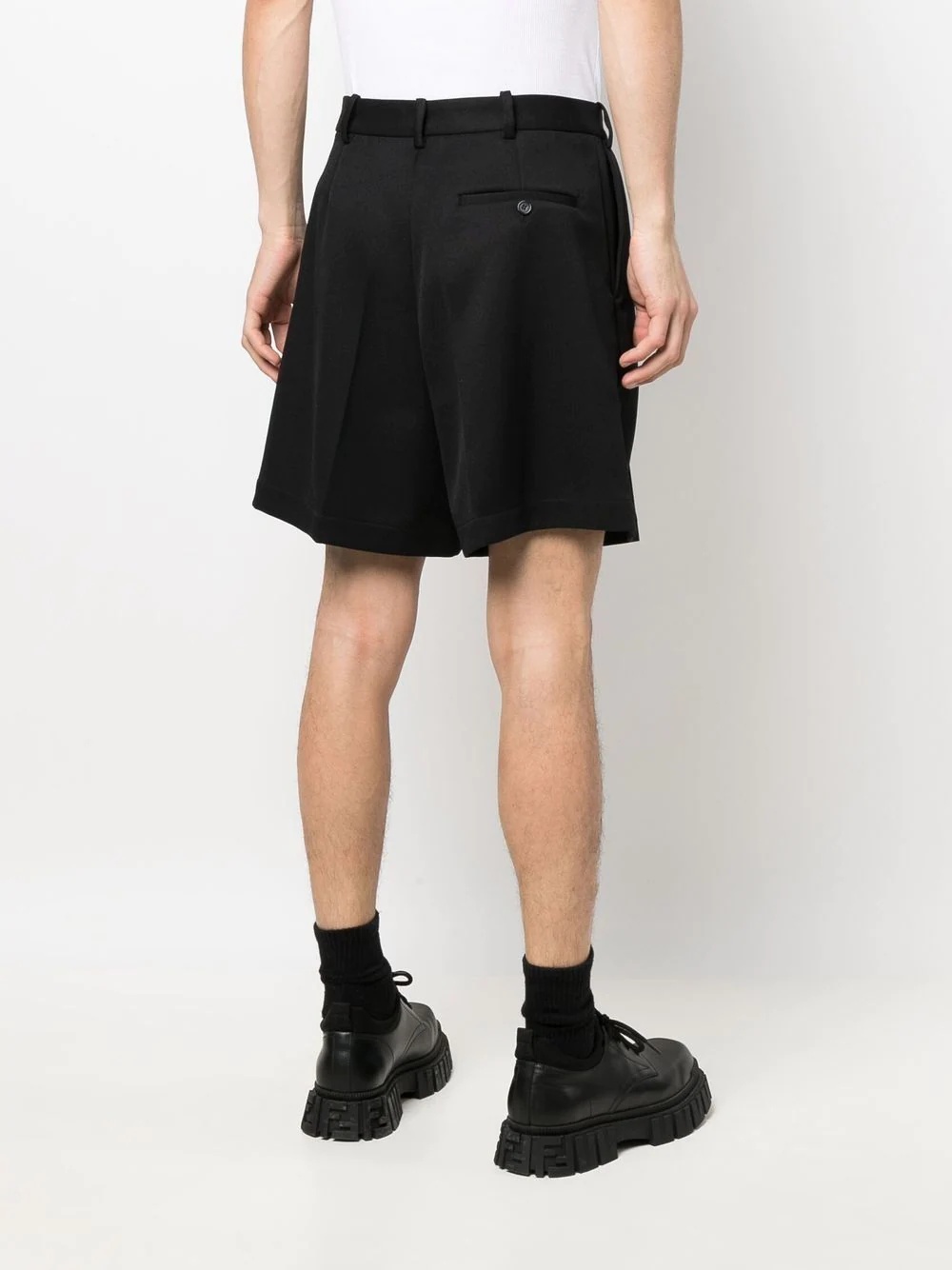 pleated tailored shorts - 4