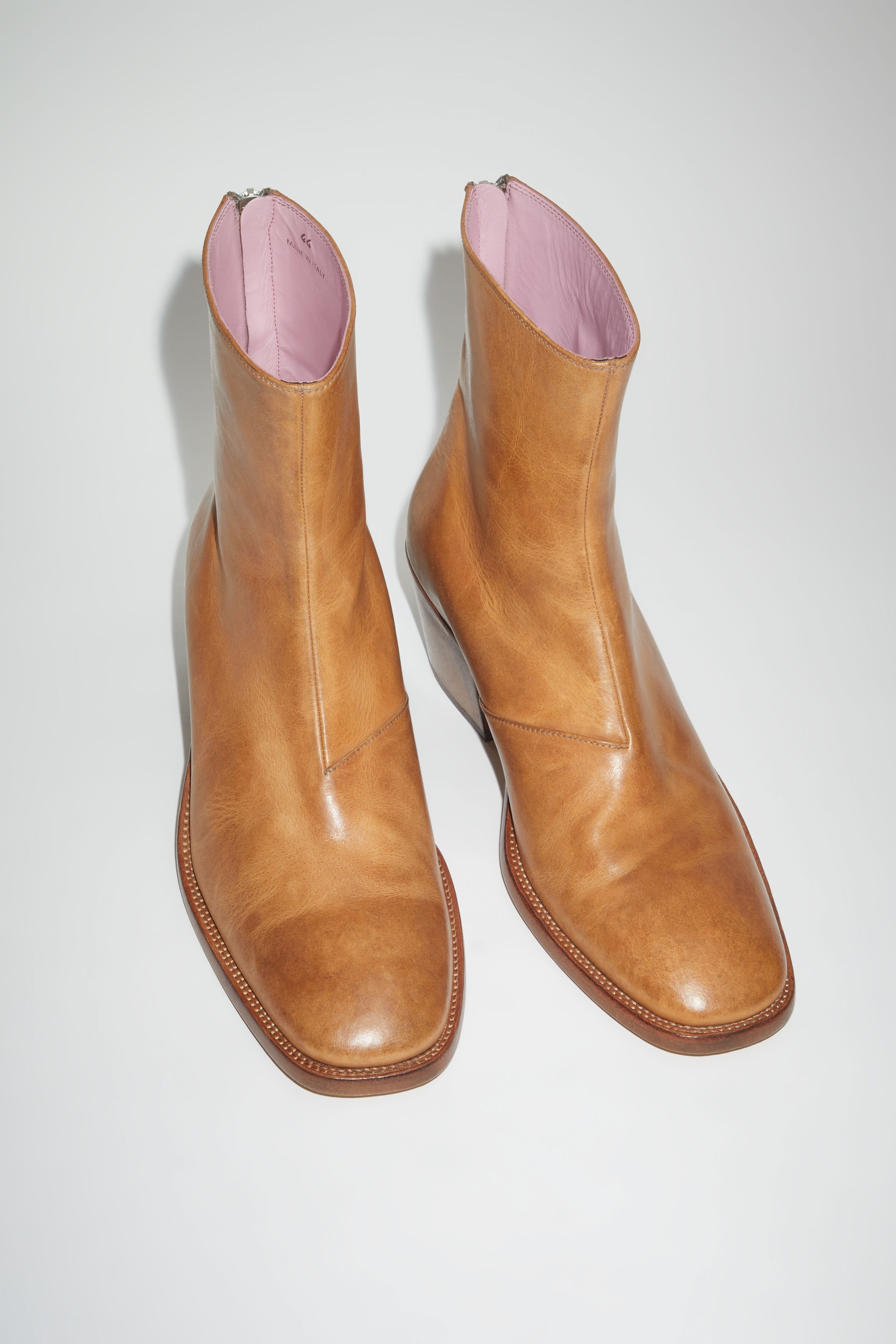 Leather boots - Beige - 4