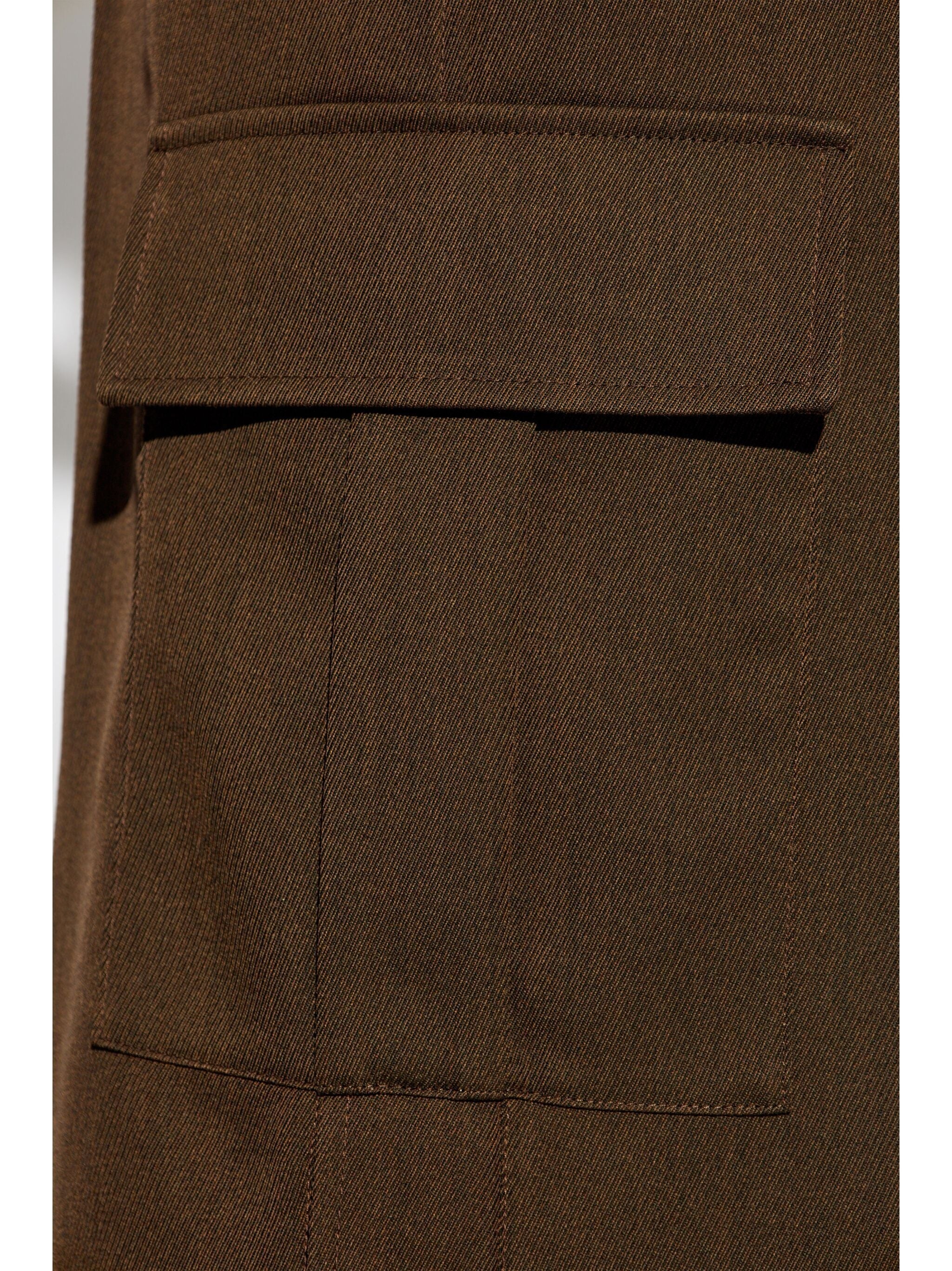 BURBERRY Women High Waisted Cargo Wide Leg Trousers - 4
