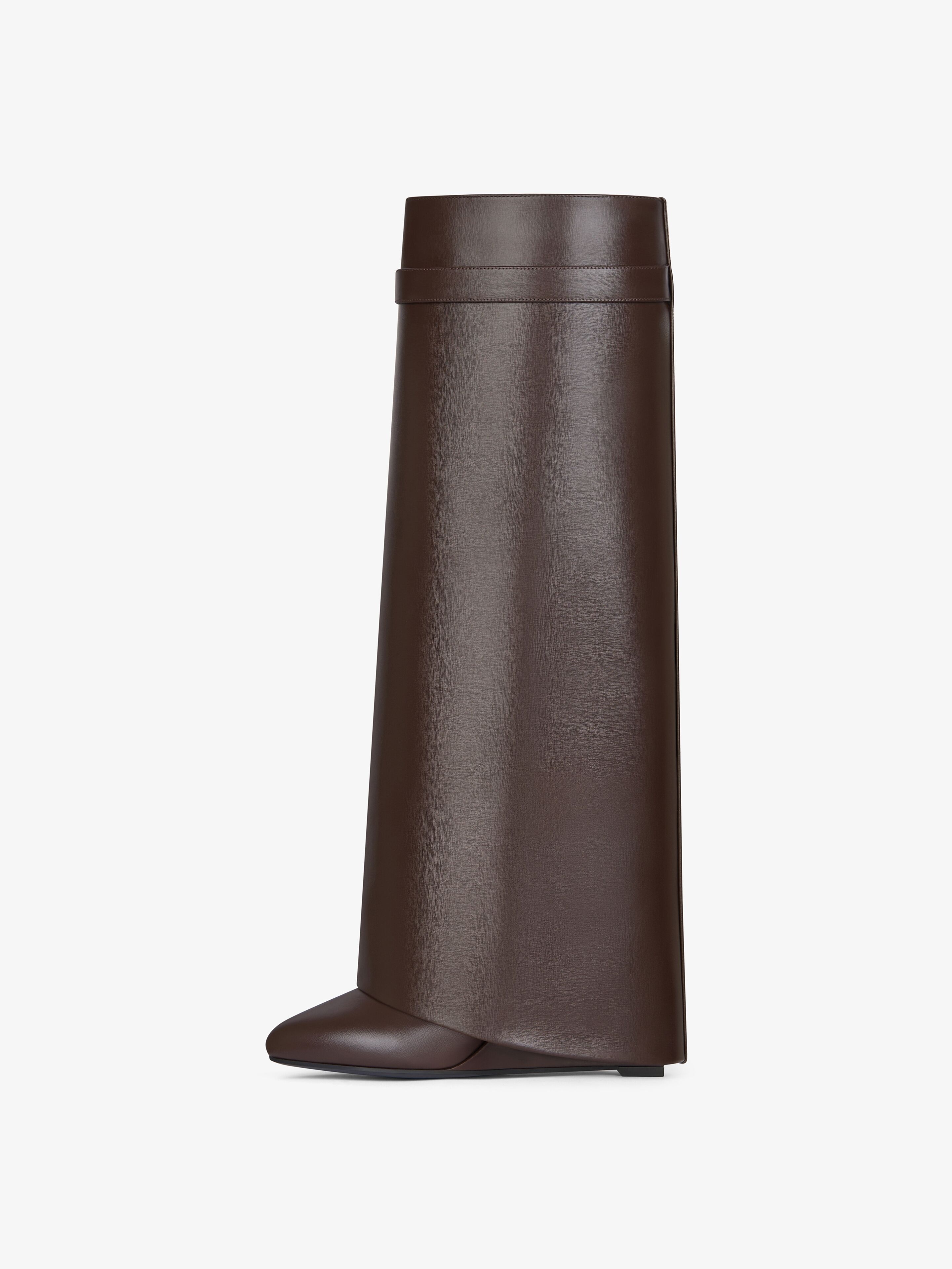 ブーツその他 GIVENCHY BROWN LEATHER SHARK LOCK BOOTS Shark Lock boots in leather in - tan | Givenchy DE