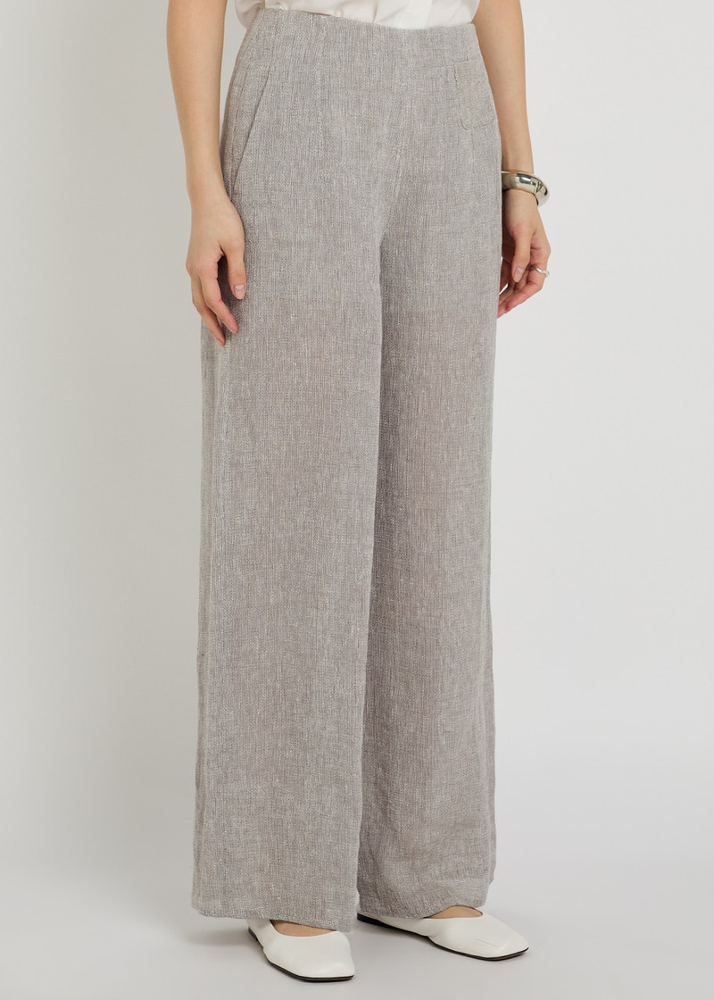EMPORIO ARMANI Emporio Armani Wide-leg Linen-blend Trousers outlook