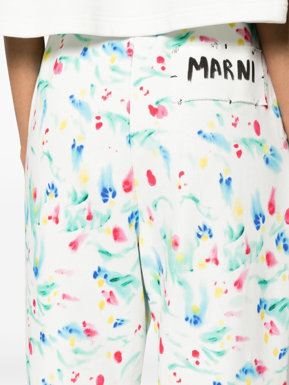floral-print cotton track pants - 5