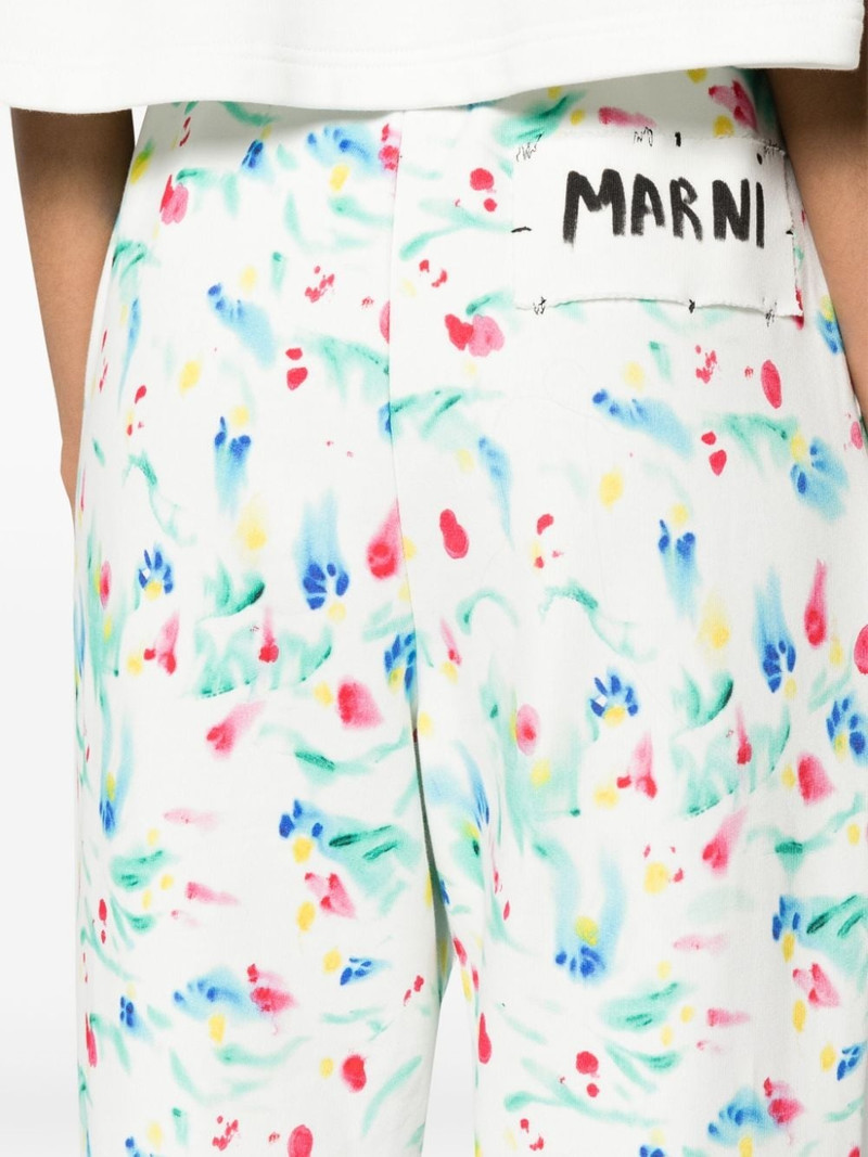floral-print cotton track pants 5