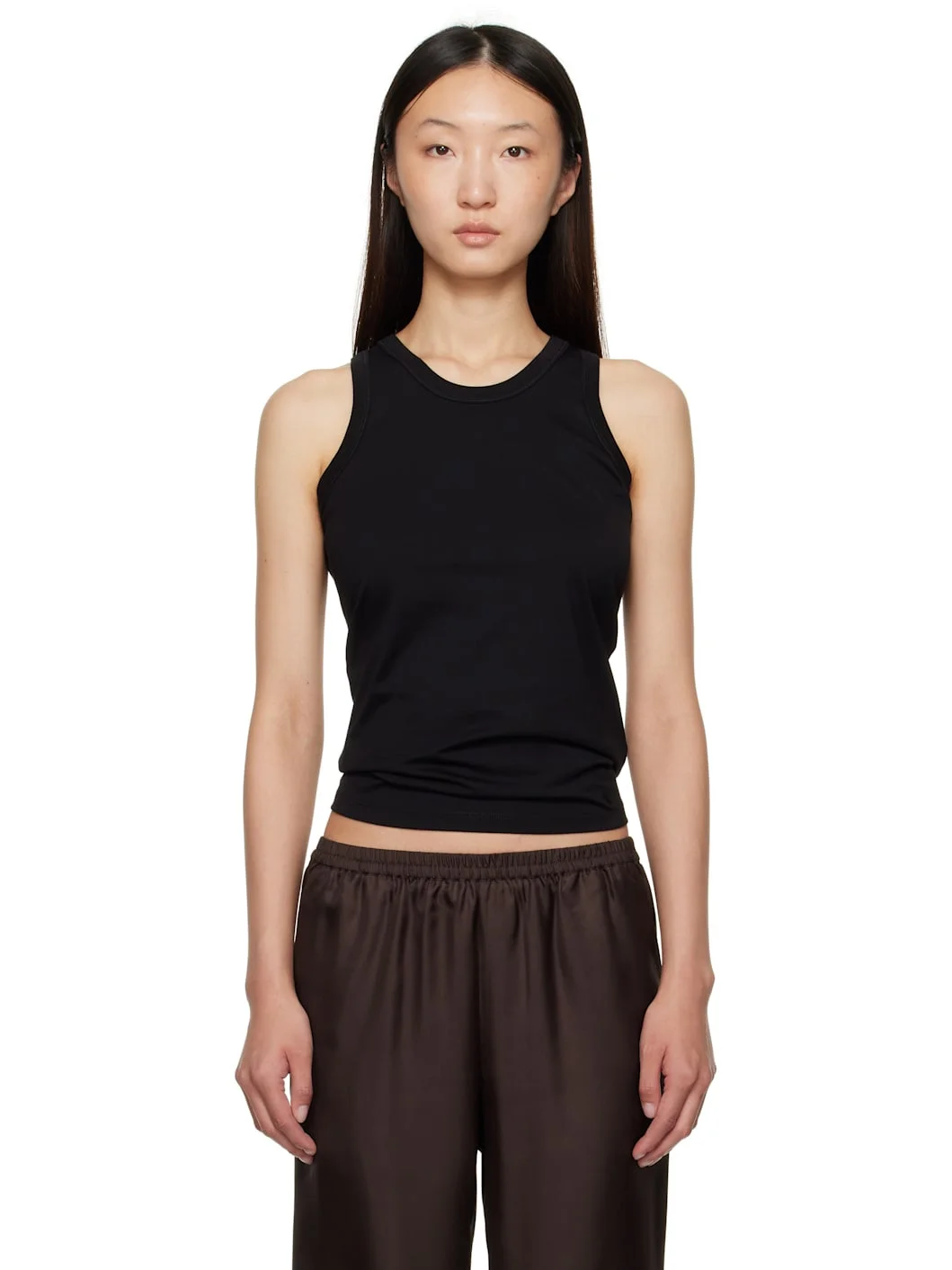 Black Poso LDS Cotton Tank Top - 1