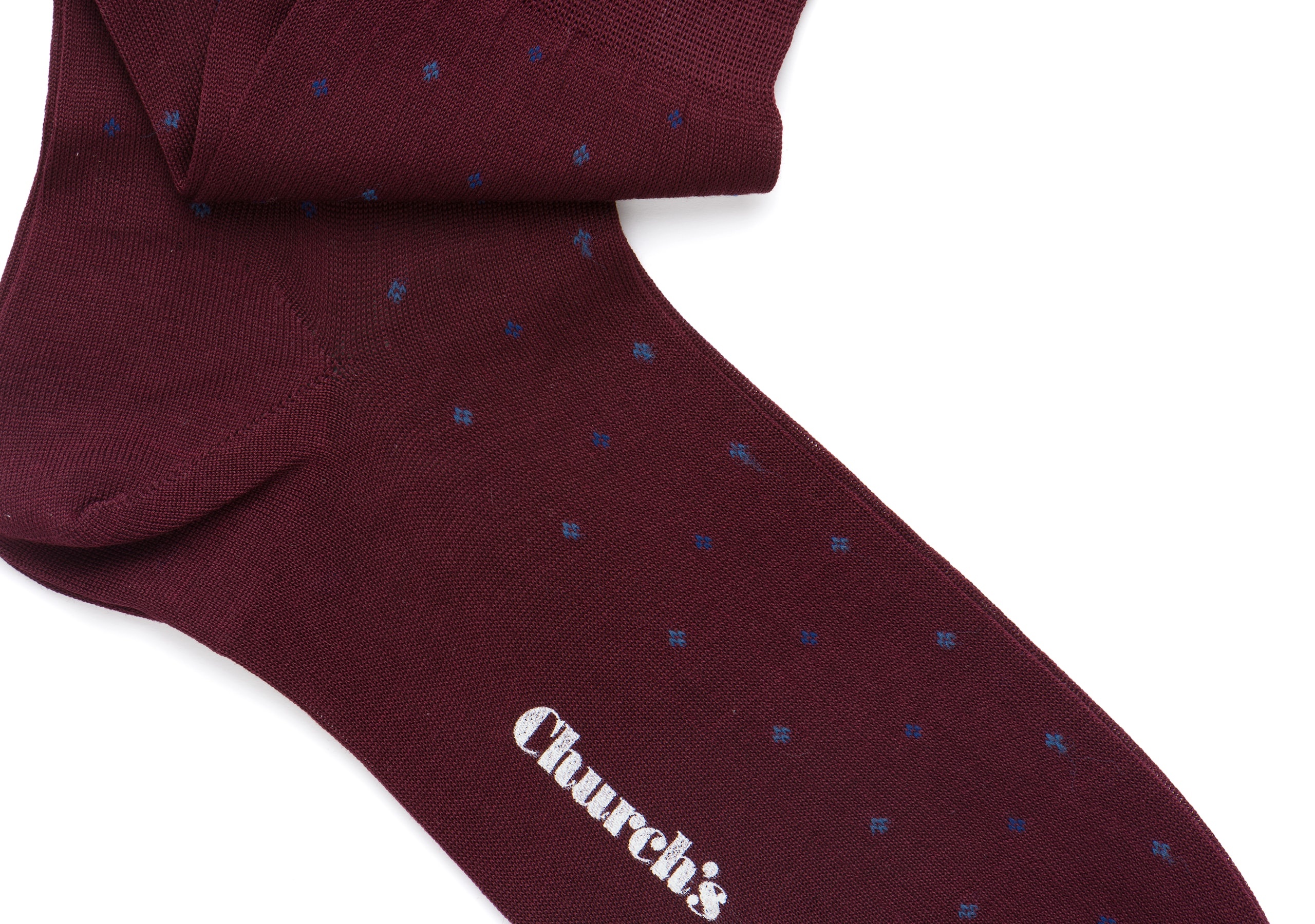 Contrast diamond socks
Cotton Dot Short Burgundy - 2