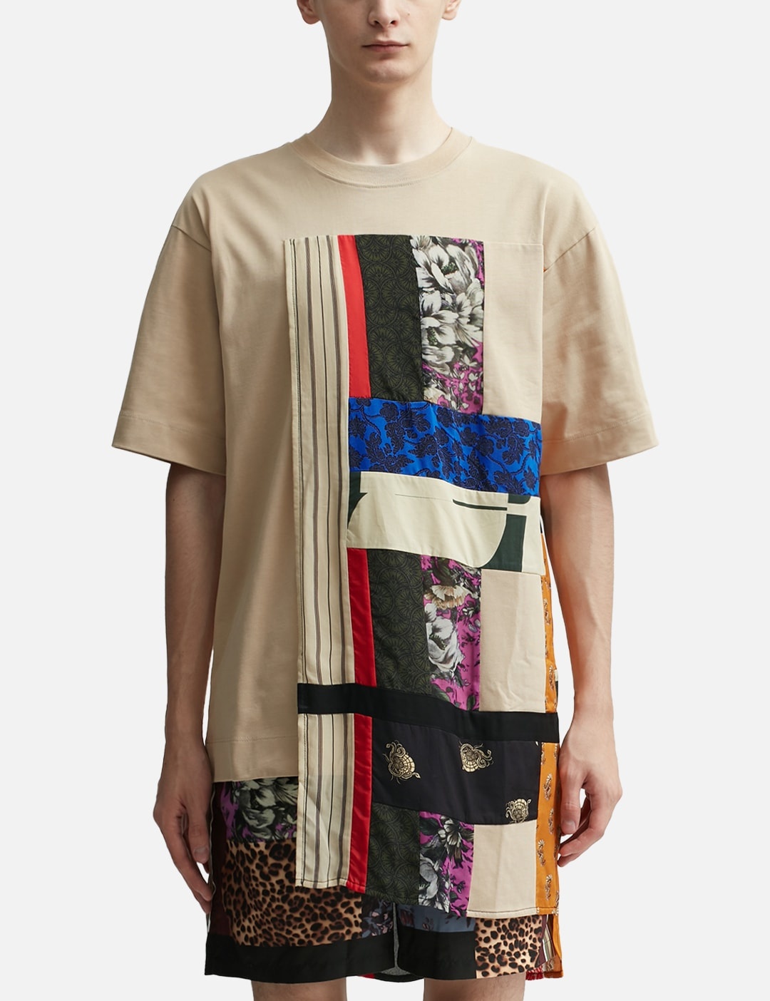 BOXY-FIT T-SHIRT WITH PATCHWORK FLAG - 3