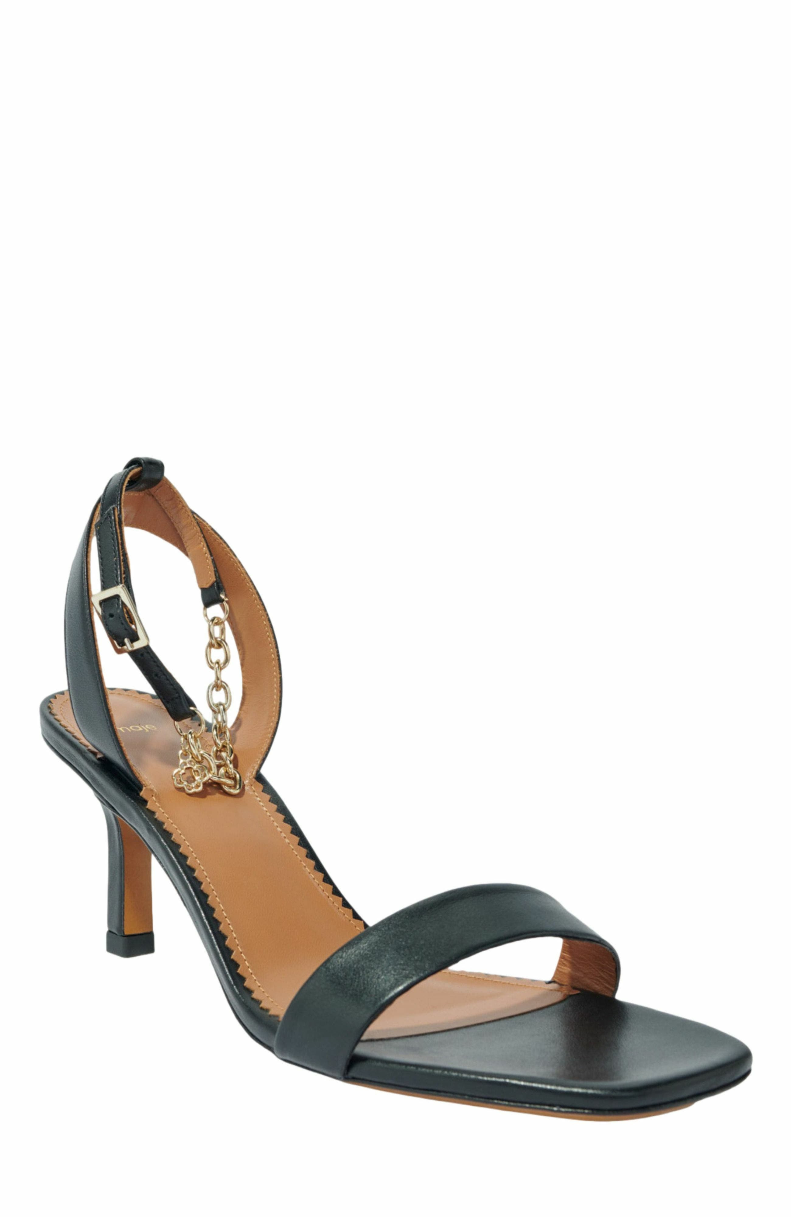 maje Leather sandals with heels in Black at Nordstrom - 2