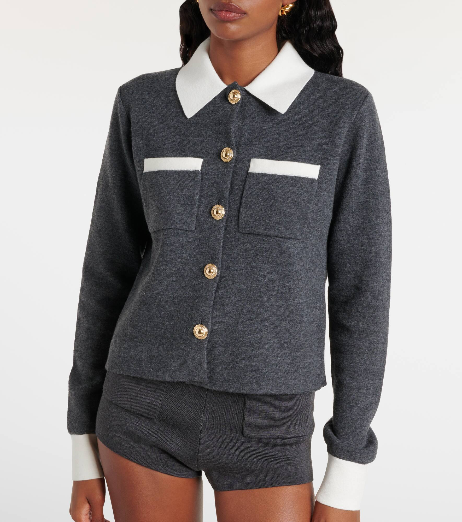 Wool-blend cardigan - 6