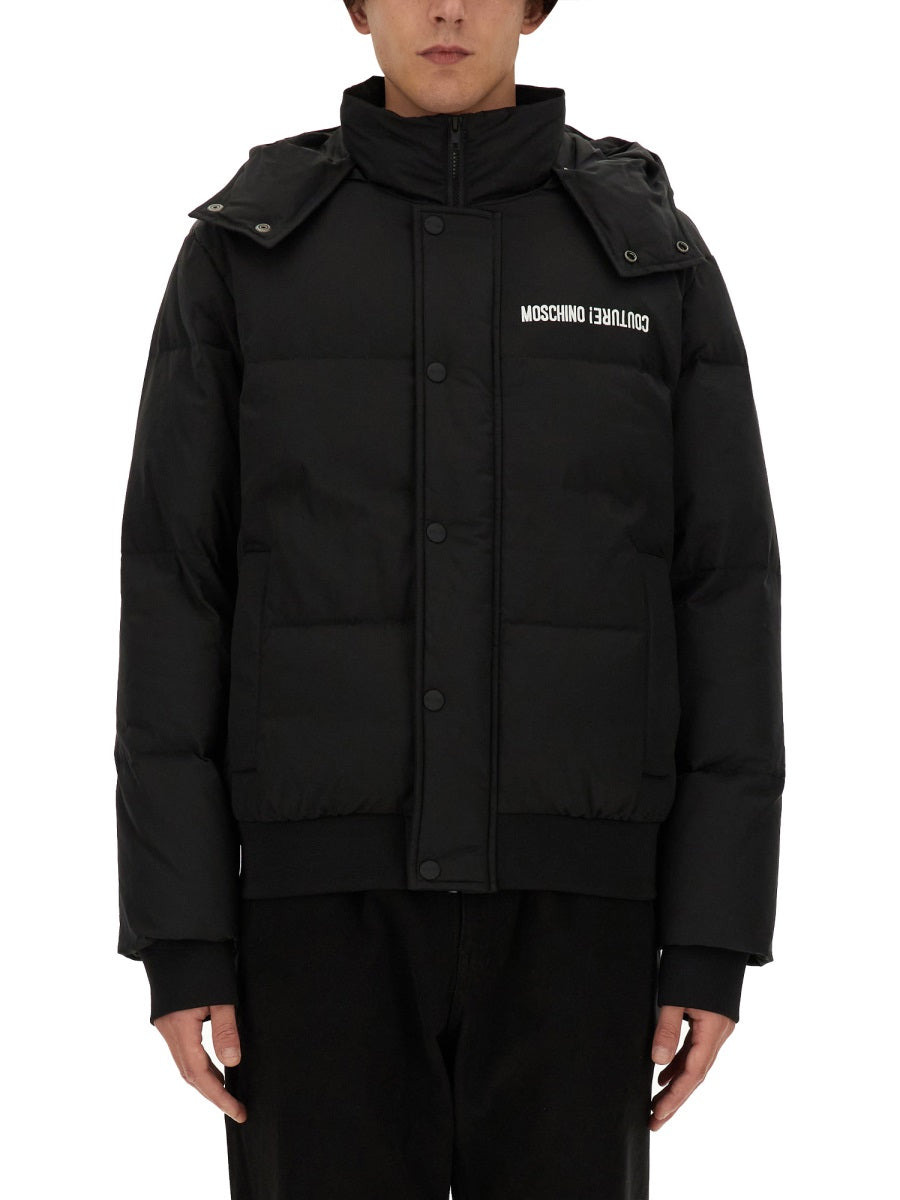 Moschino Men Down Jacket With Logo - 1