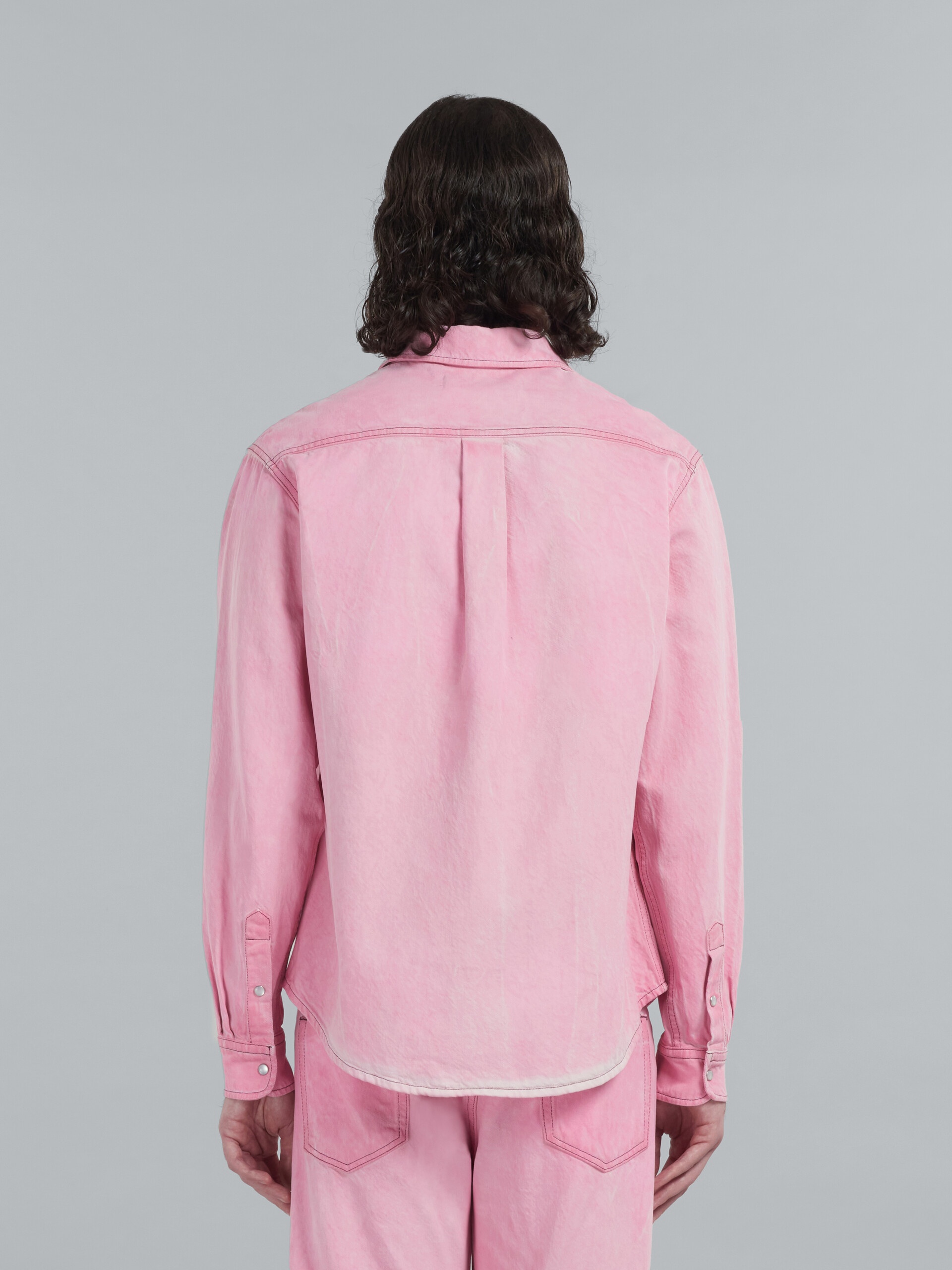 PINK COTTON DRILL SHIRT - 3