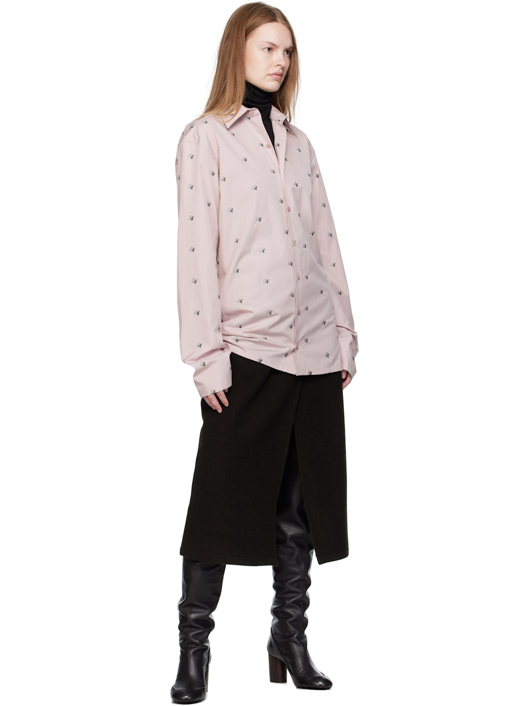 Pink Embroidered Shirt - 4