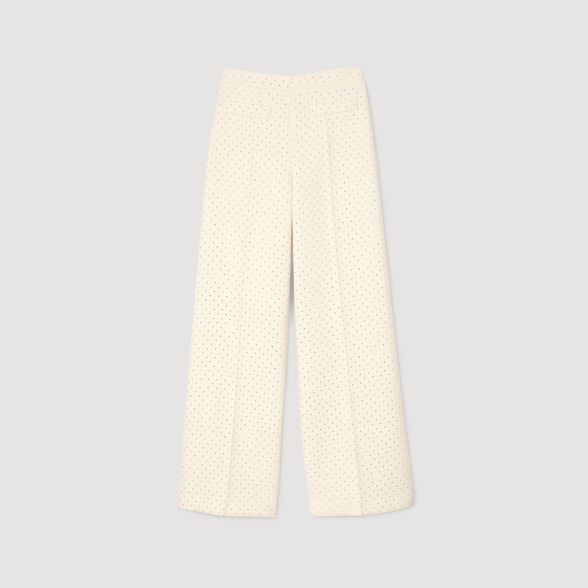 TWEED RHINESTONE-COVERED TROUSERS - 6