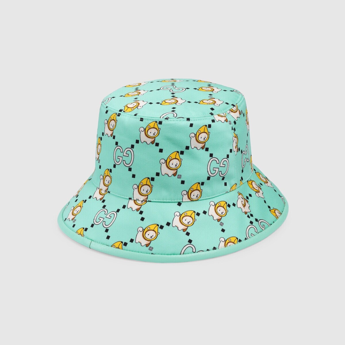 GG animal print cotton bucket hat - 3