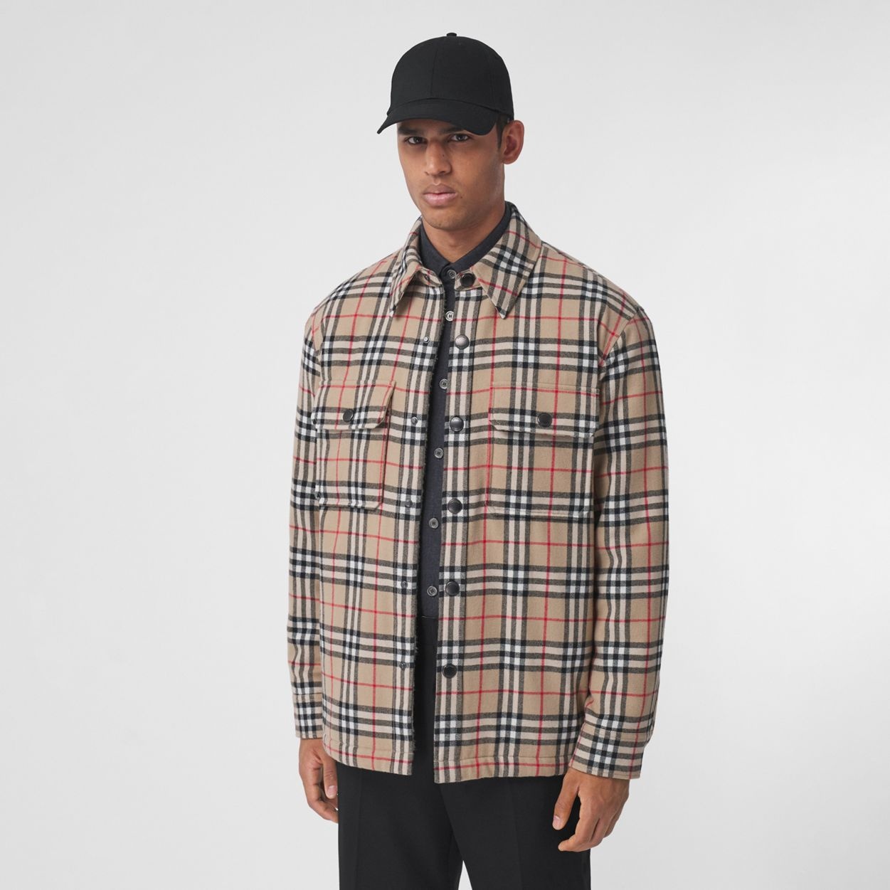 Vintage Check Wool Cotton Overshirt - 7