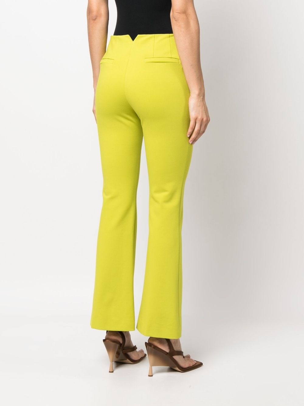 flared-leg button-detail trousers - 4