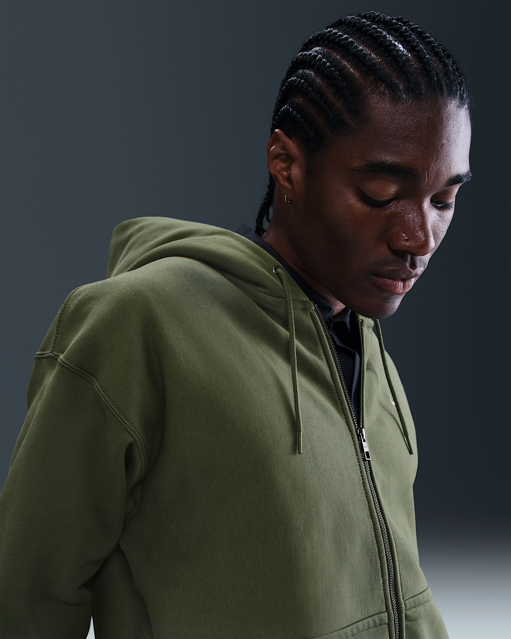Nike Solo Swoosh Men's Full-Zip Fleece Hoodie - 3