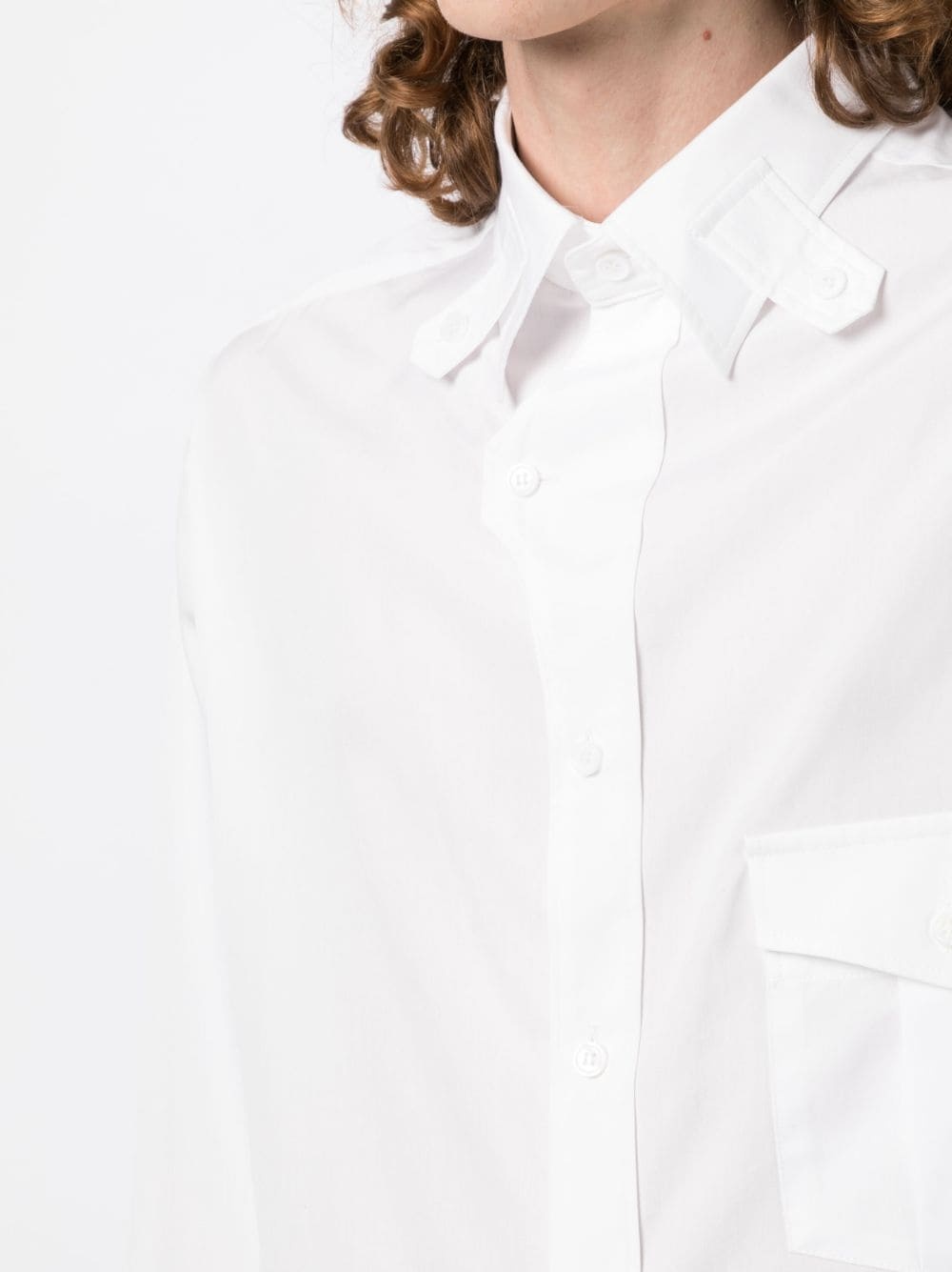 asymmetric cotton shirt - 5
