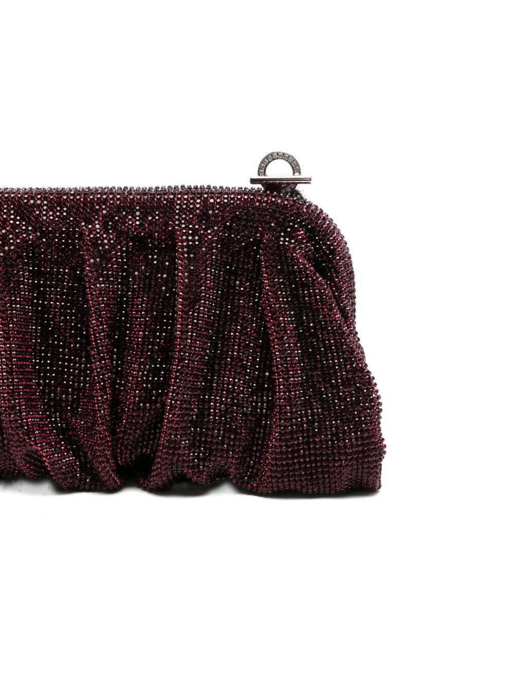 La Grande Venus crystal-embellished pleated clutch - 3