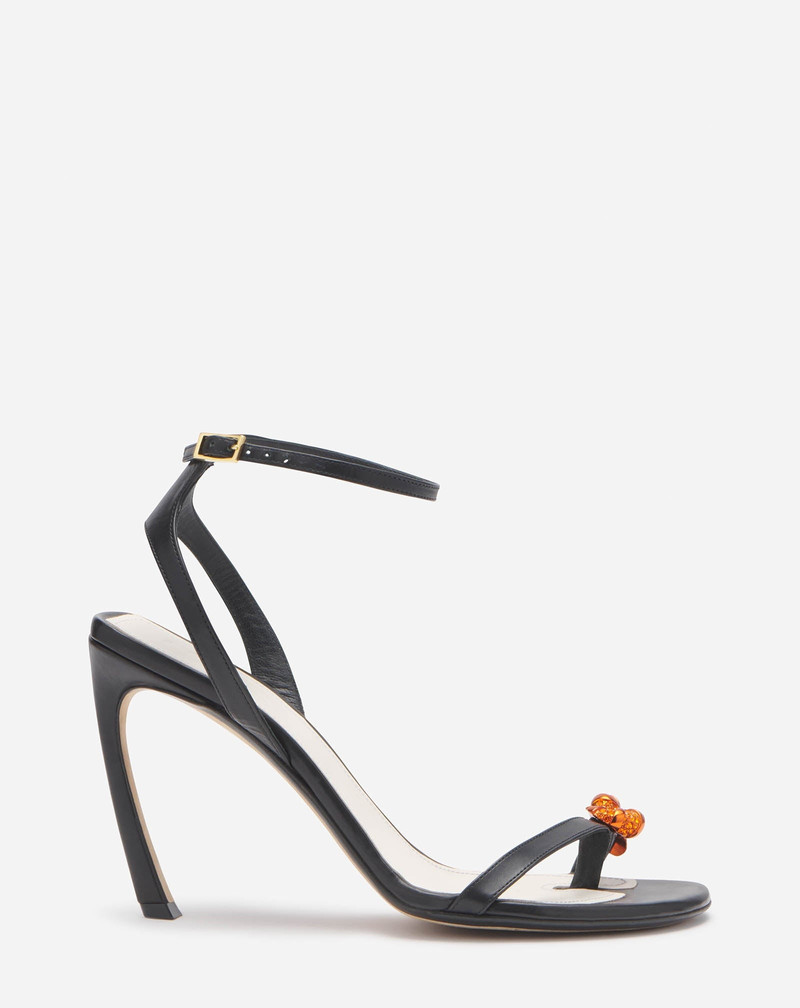LEATHER SWING SANDALS WITH MELODIE JEWEL 1