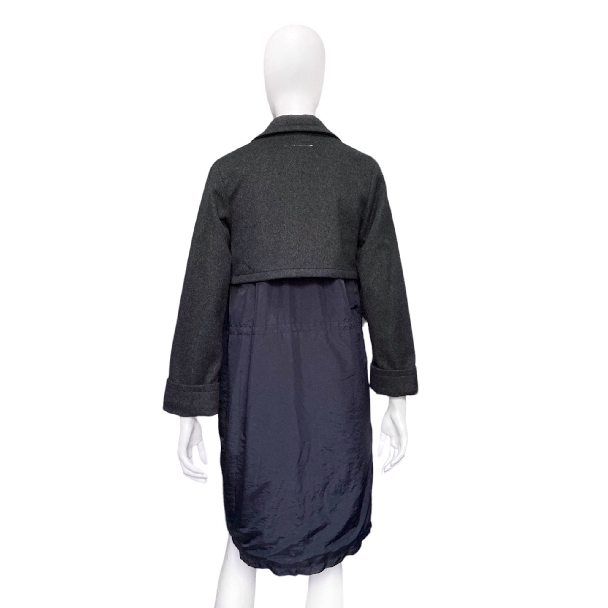 Martin Margiela 2008 mm6 wool / nylon hybrid long coat 38 - 4