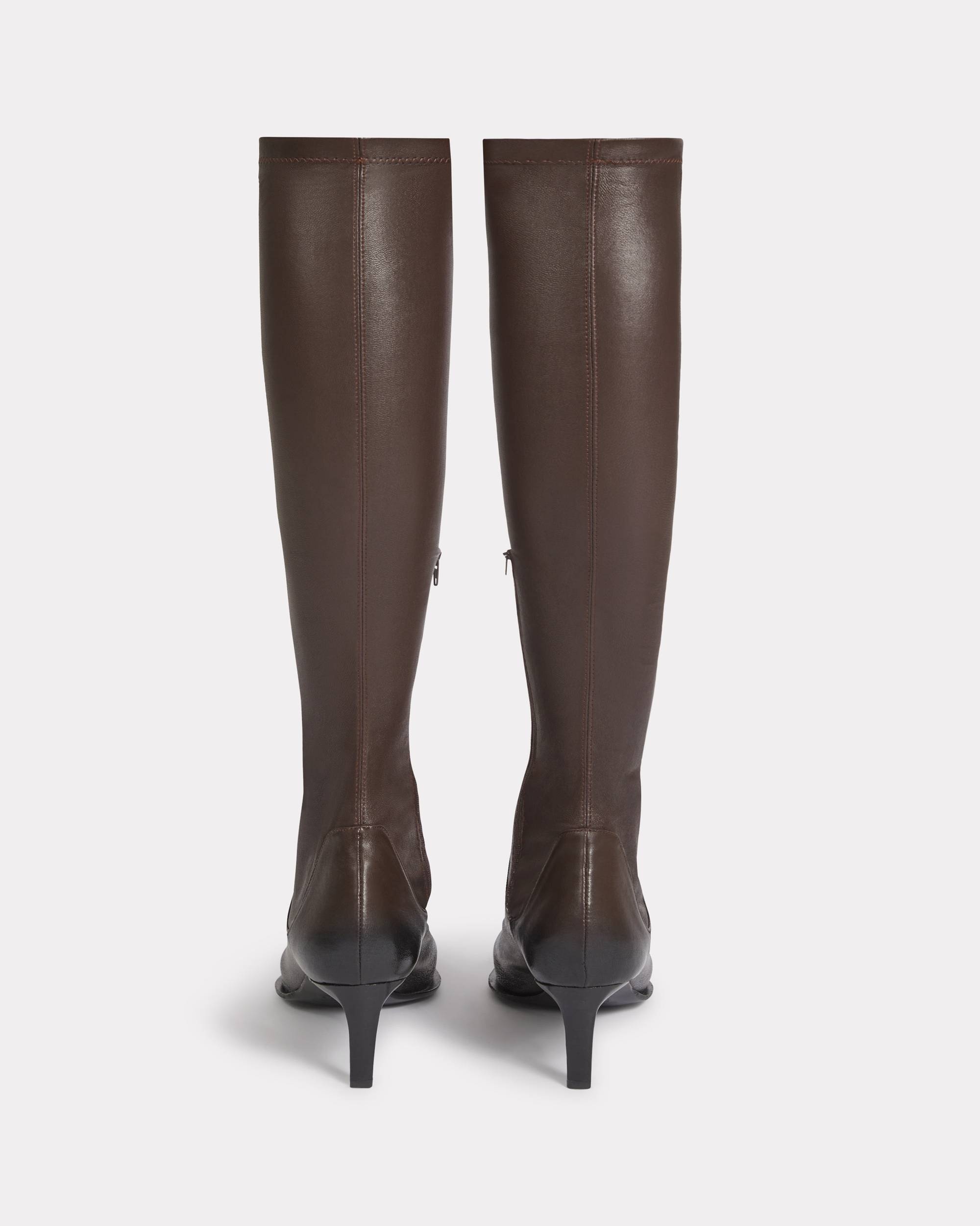 'KENZO Reia' knee-high heeled boots in lambskin leather - 2