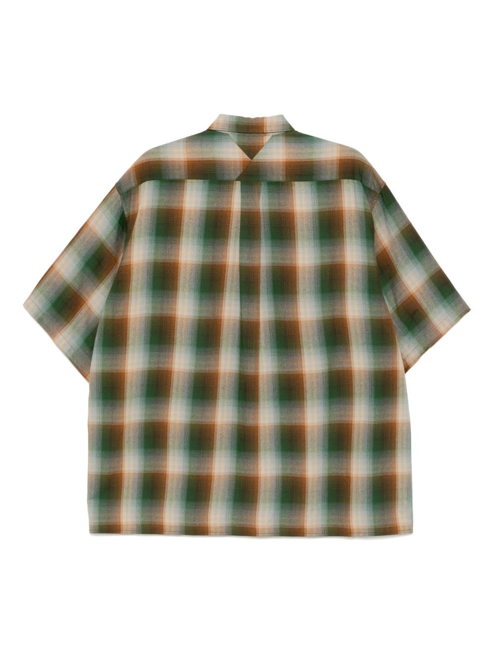 mid gusset-sleeved checked T-shirt - 2