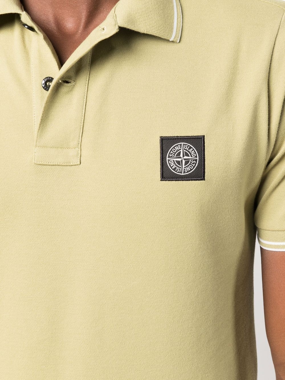 compass contrast-trim polo shirt - 5