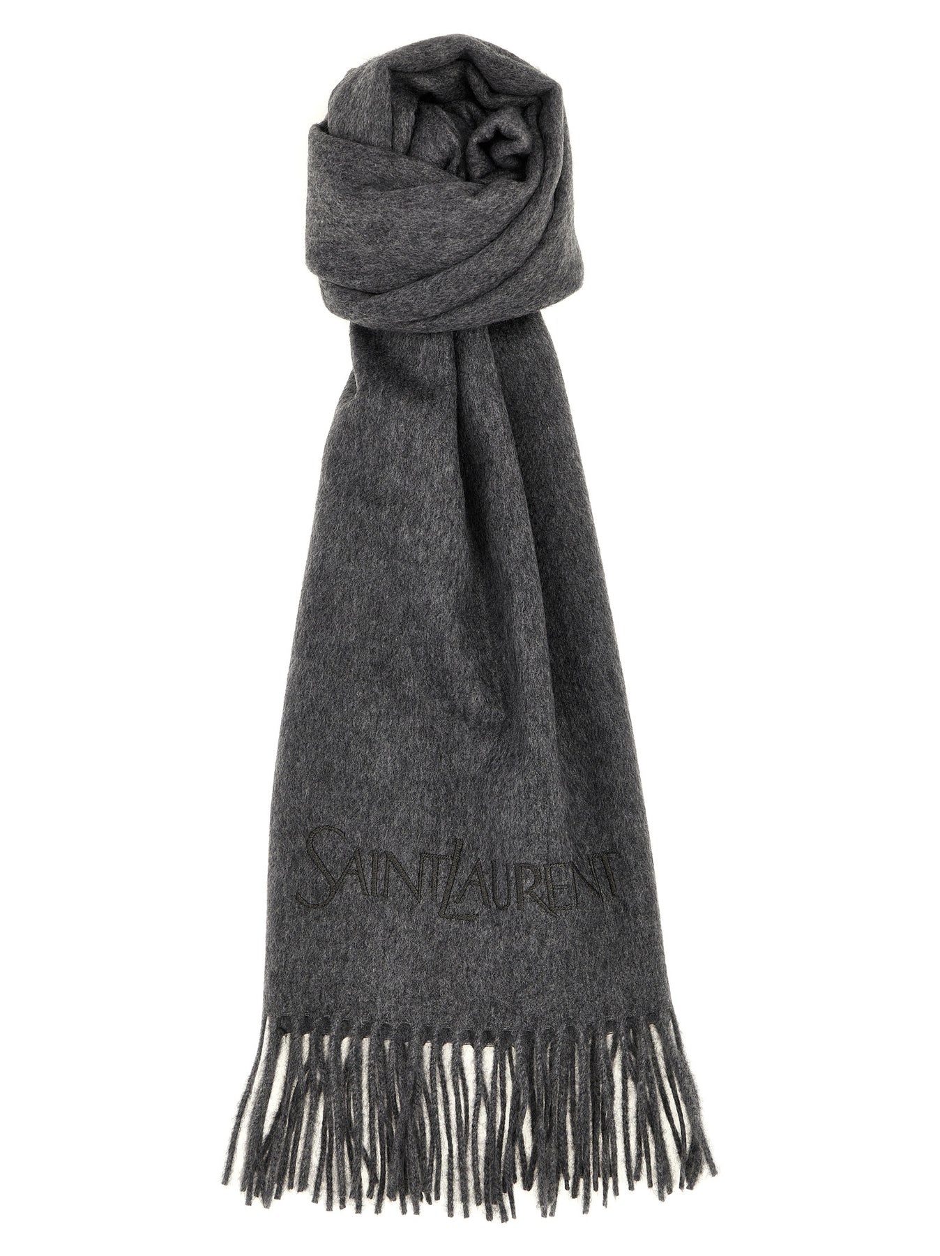 Saint Laurent Scarves, Foulards Gray - 1