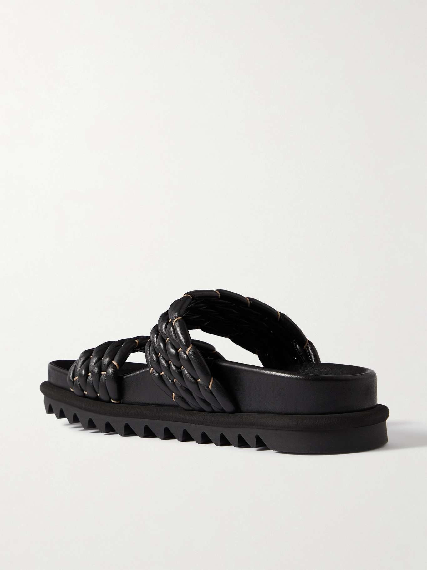 Braided leather sandals - 3