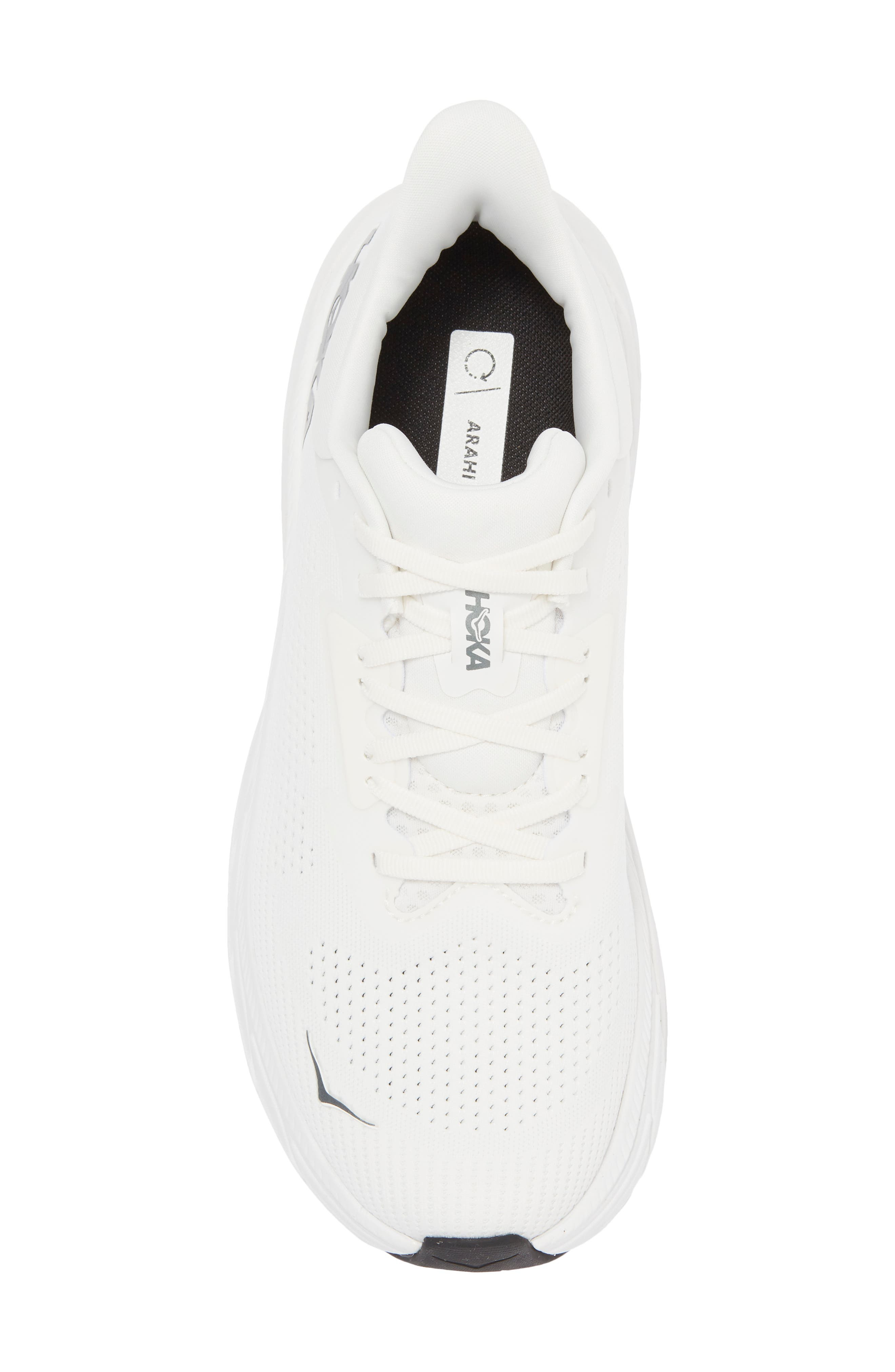 HOKA Arahi 7 Running Shoe in Blanc De Blanc /Steel Wool at Nordstrom - 5