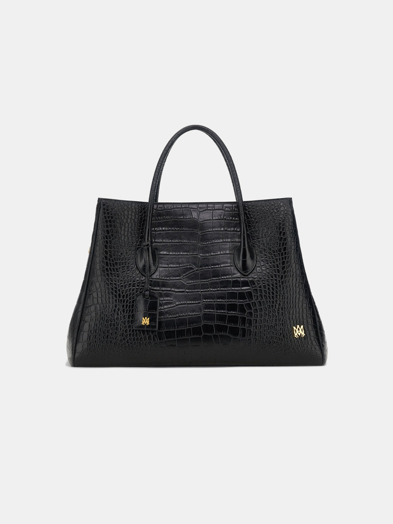 EMBOSSED CROC HONEY 50 TOTE 1