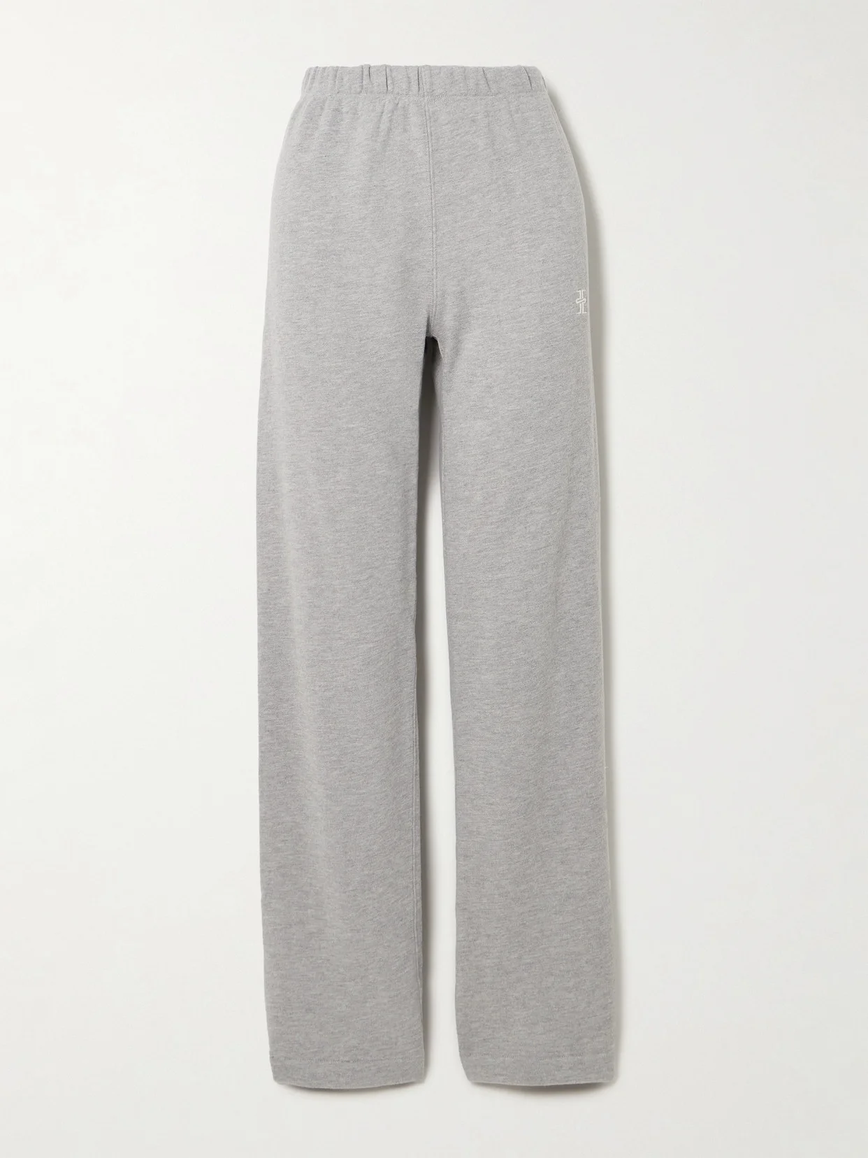 Embroidered Cotton And Modal-blend Jersey Sweatpants - 1
