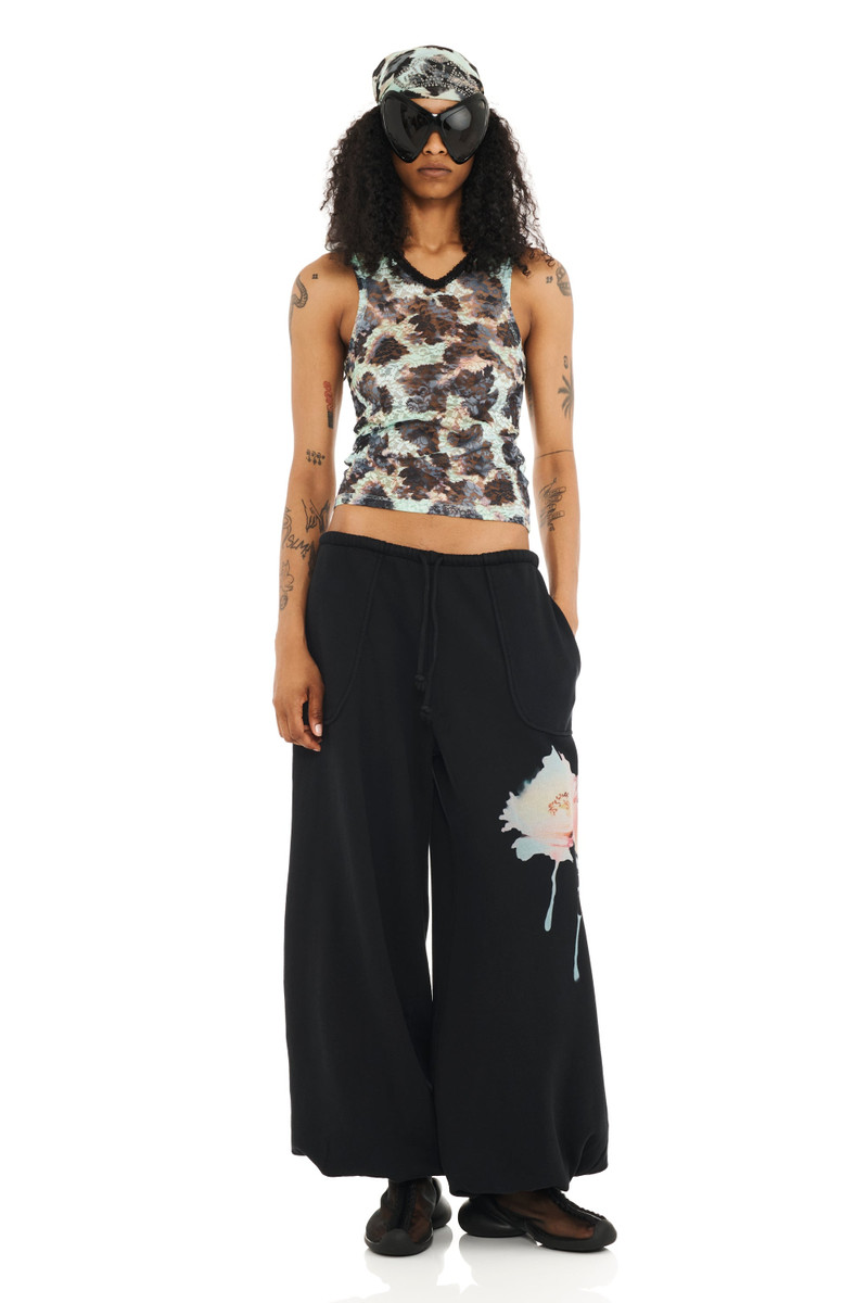 BLACK FLOWER DREAM BALLOON SWEATPANT 1