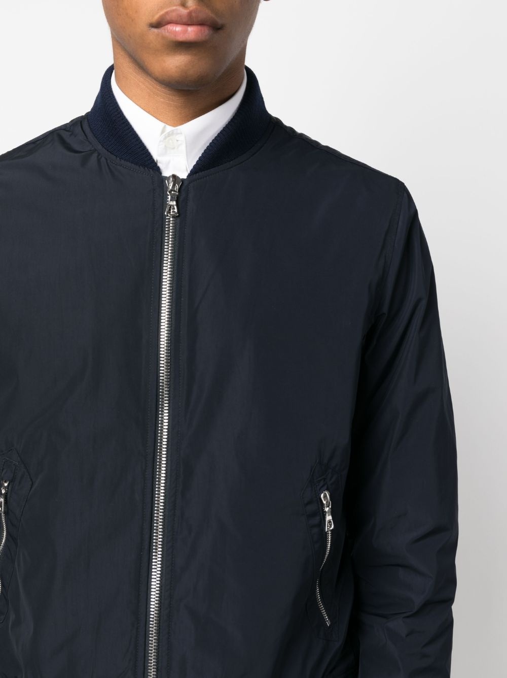 shimmer zip-up bomber jacket - 5