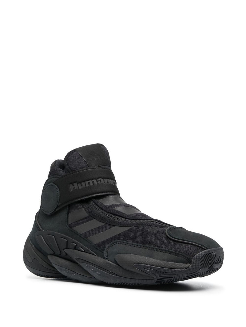 adidas x Pharrell Williams Triple Black high-top sneakers outlook
