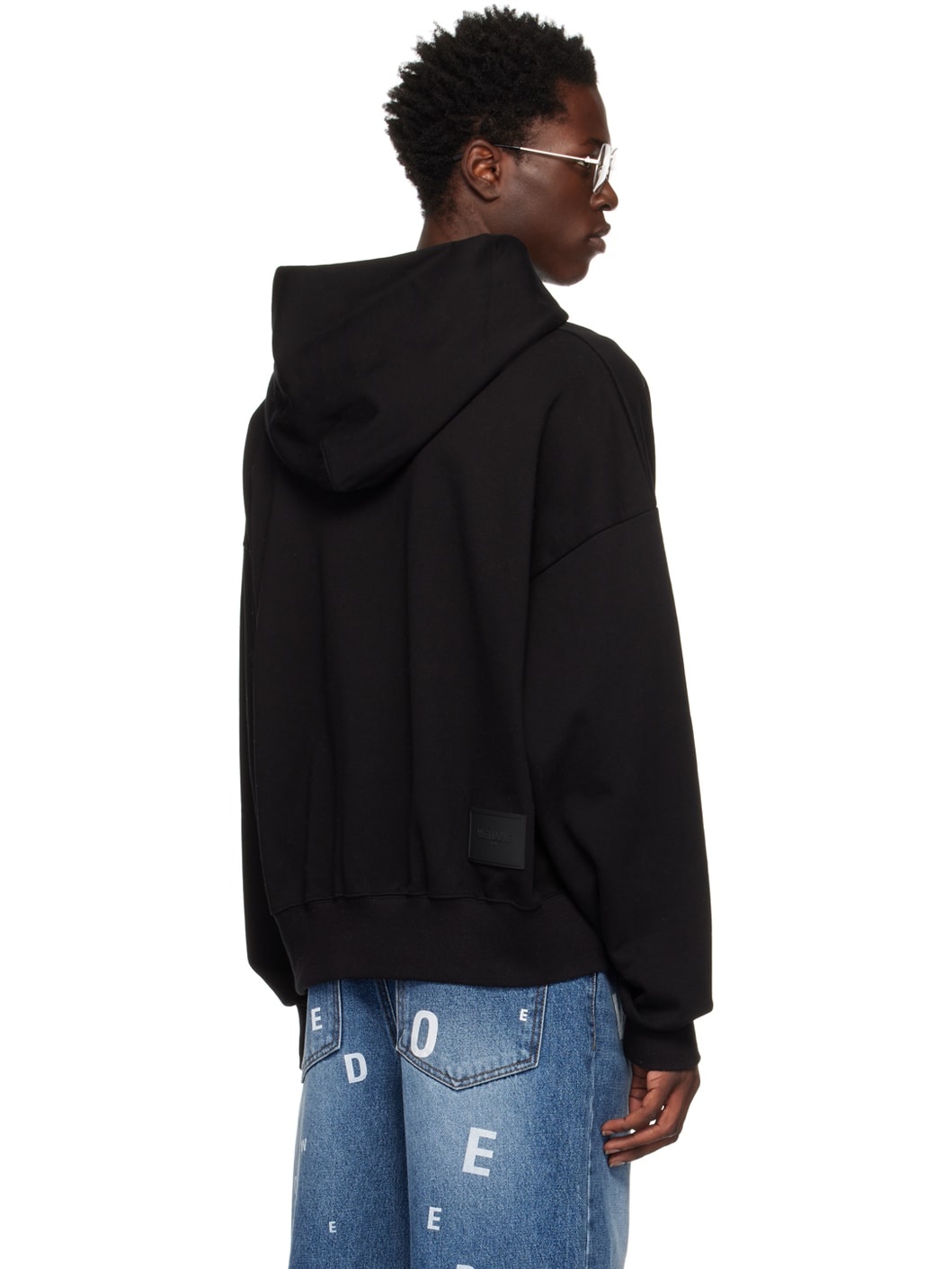 Black Printed Hoodie - 3
