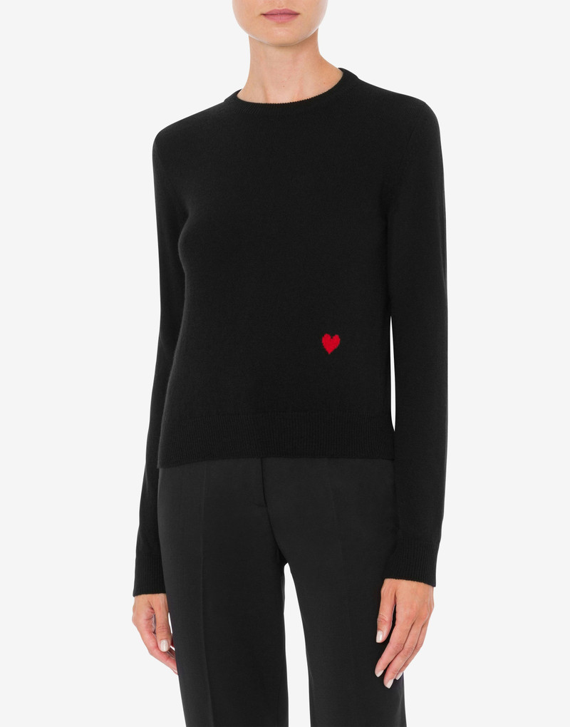 Moschino RED HEART WOOL AND CASHMERE JUMPER outlook