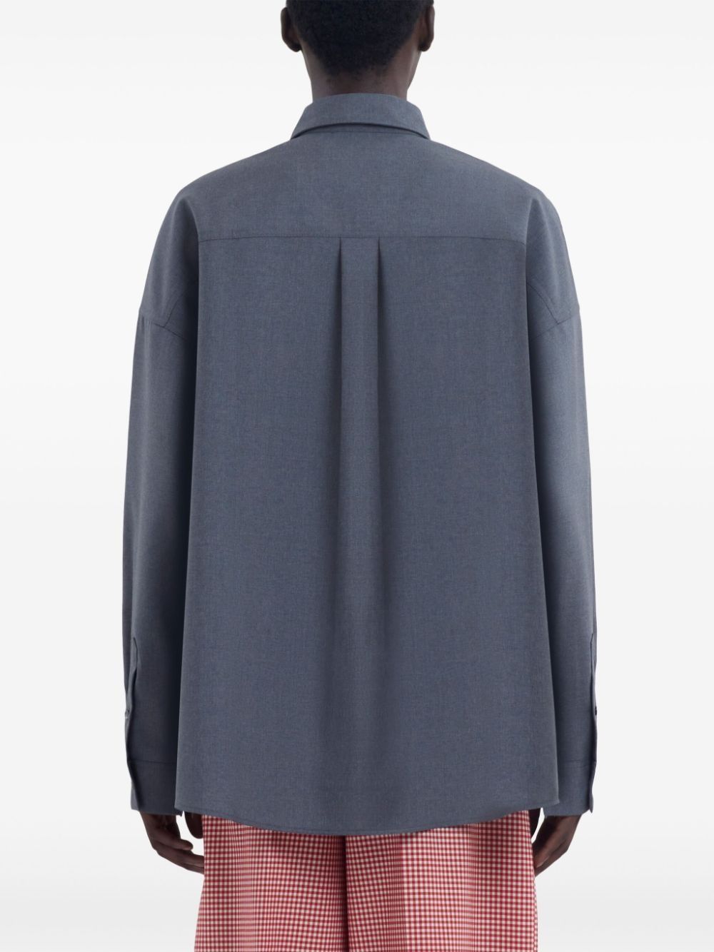 two-tone design shirt - 4