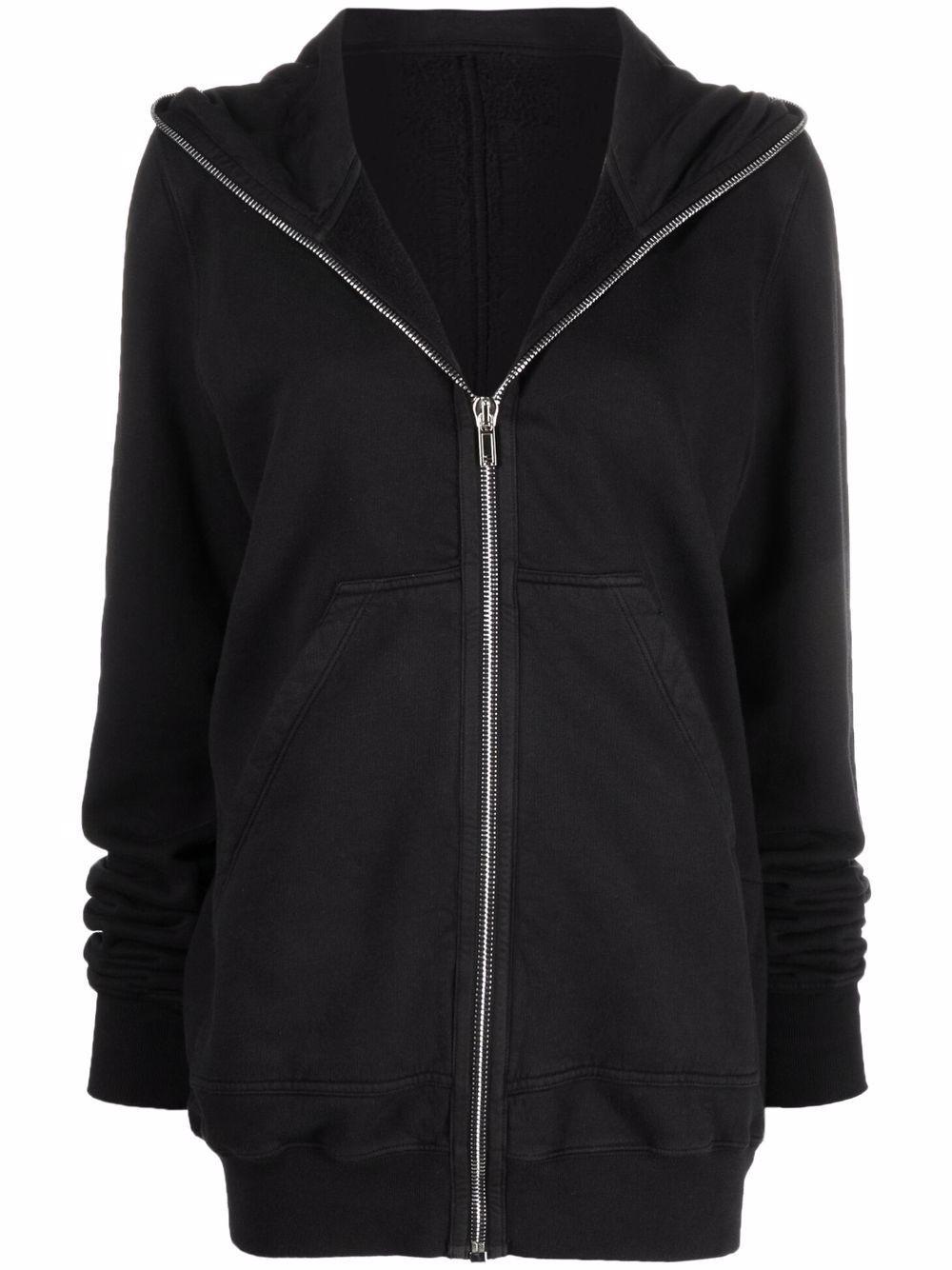 zipped cotton hoodie - 1