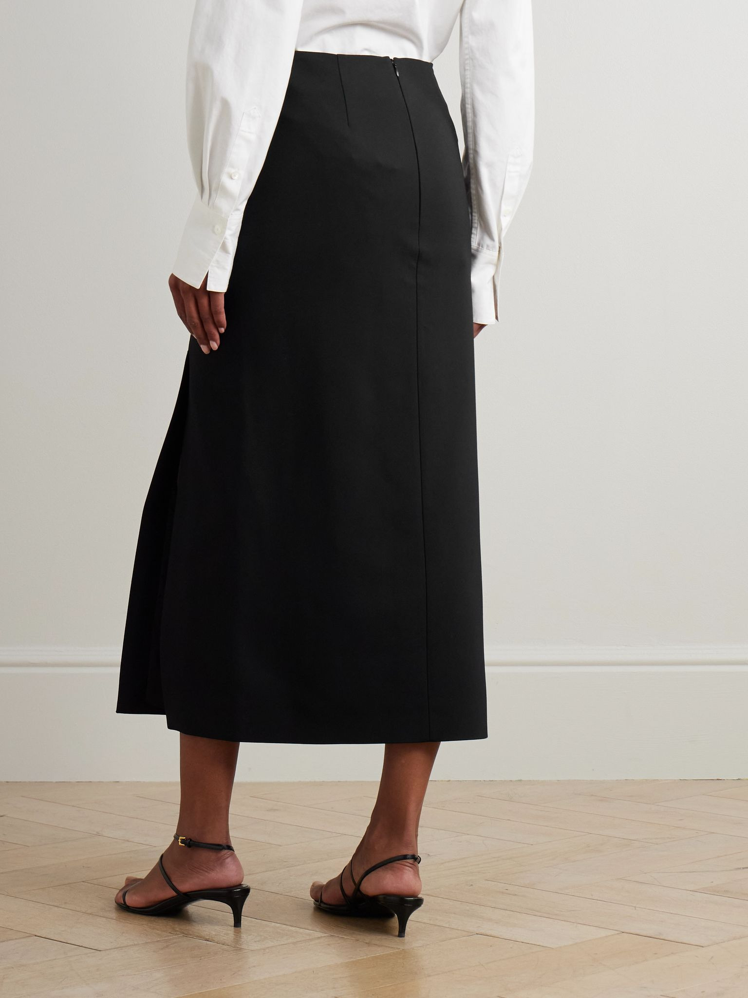Woven midi skirt Black - 3
